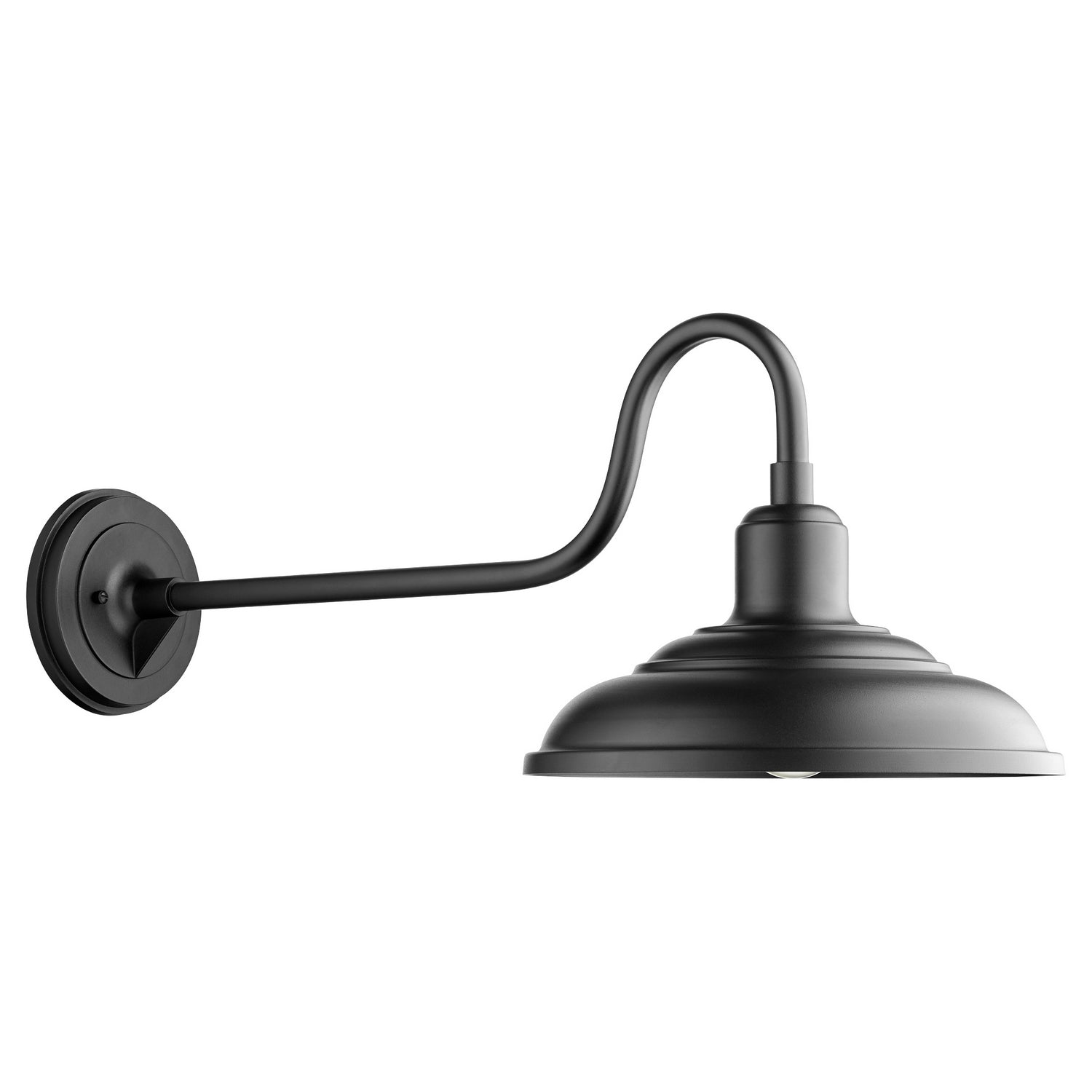 Quorum Wainwright 771-69 Outdoor Wall Mount Gooseneck Barn Light - Textured Black