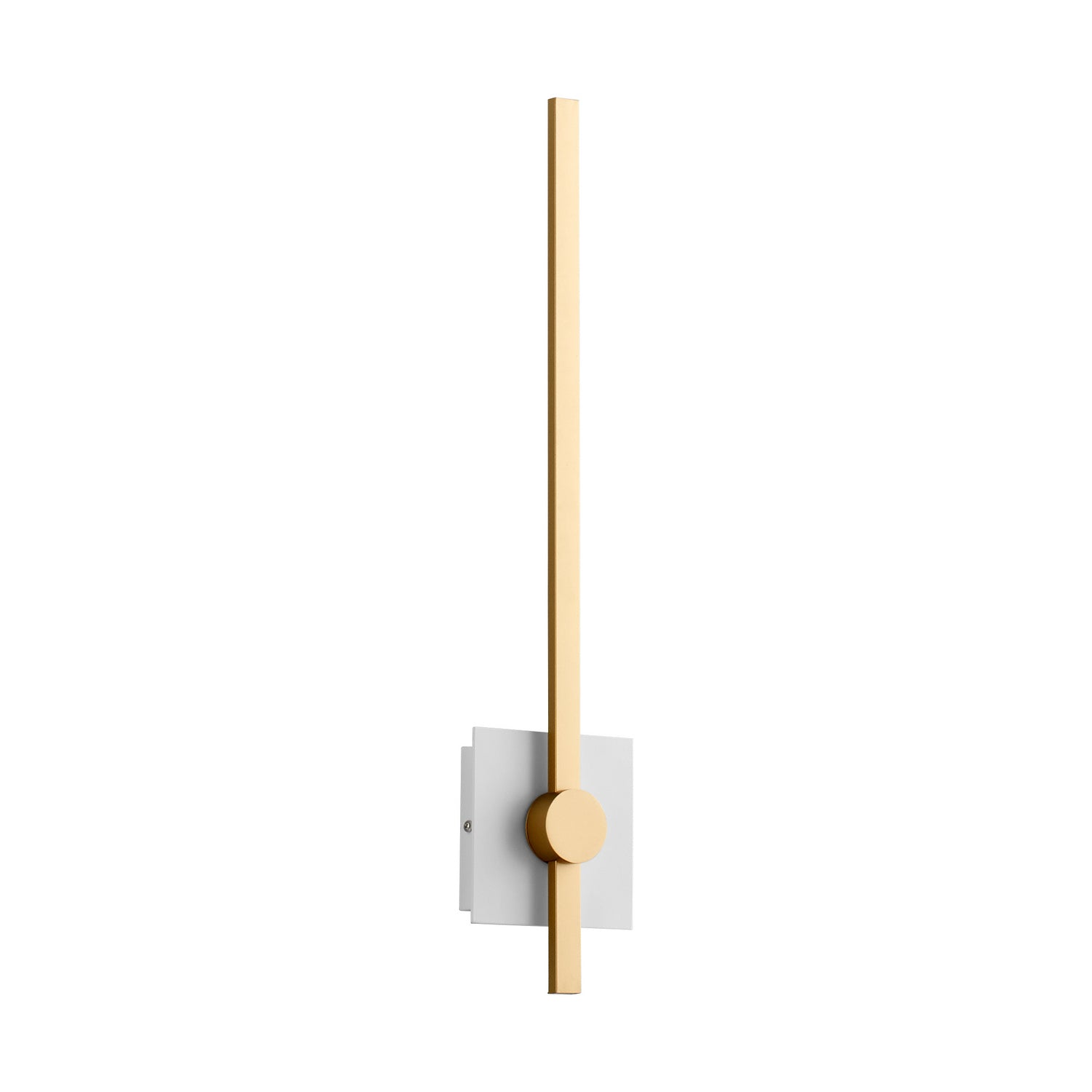 Oxygen Zora 3-50-650 Modern Sconce - White W/ Industrial Brass