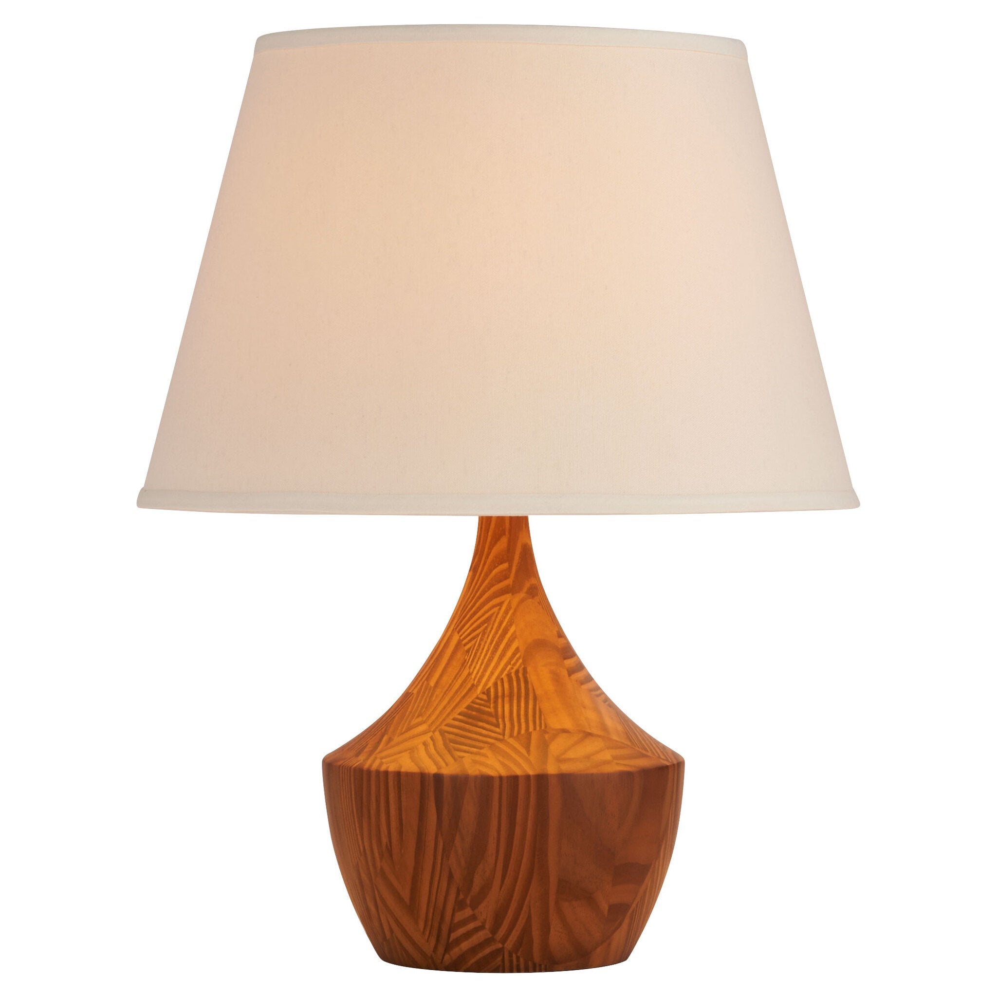 Cyan Design 11746 Emma Natural Wood Table Lamp - Natural Wood, White Linen Shade