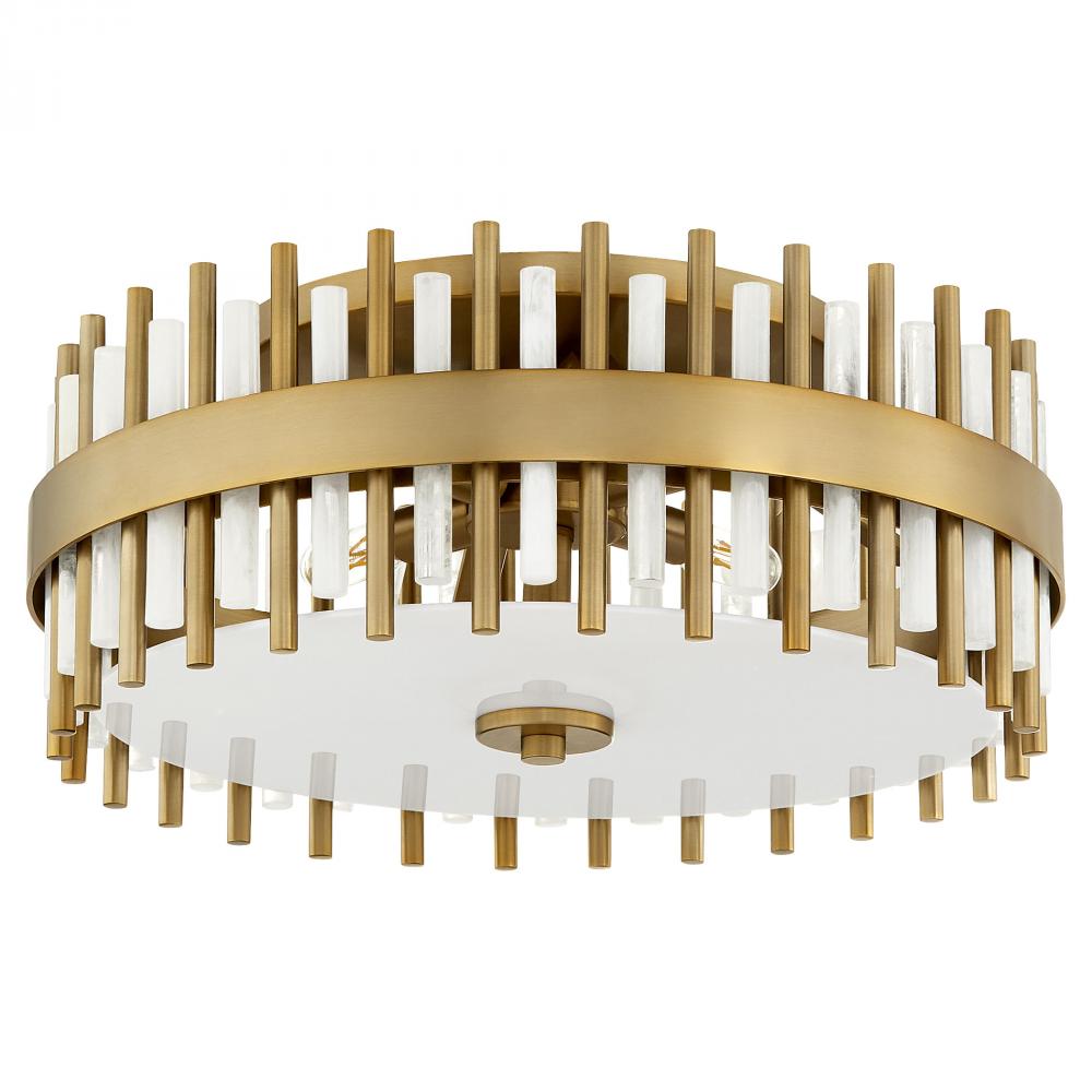 Cyan Design 11945 Flush Mount - Aged Brass
