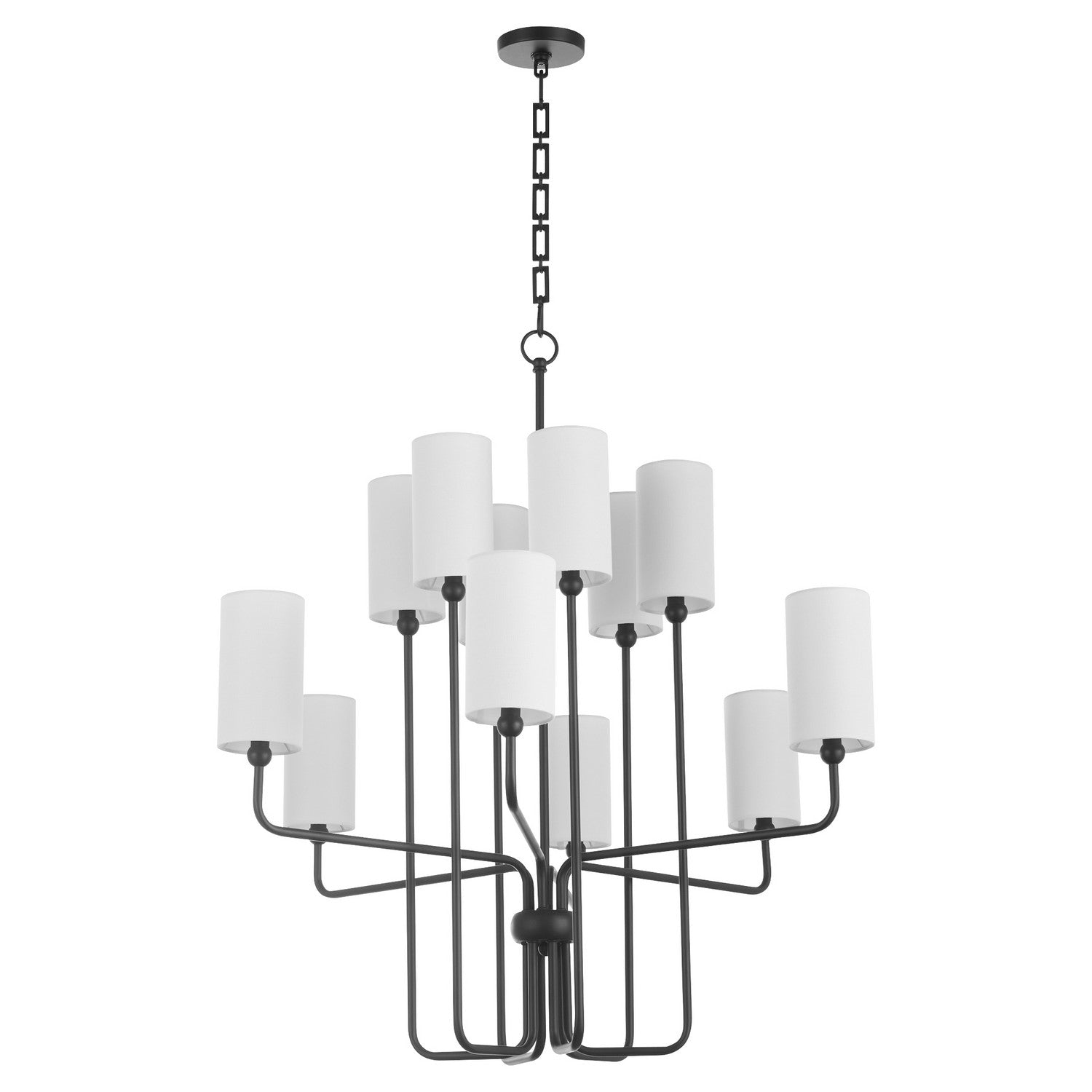 Quorum CHARLOTTE 698-12-59 Chandelier Transitional - Matte Black