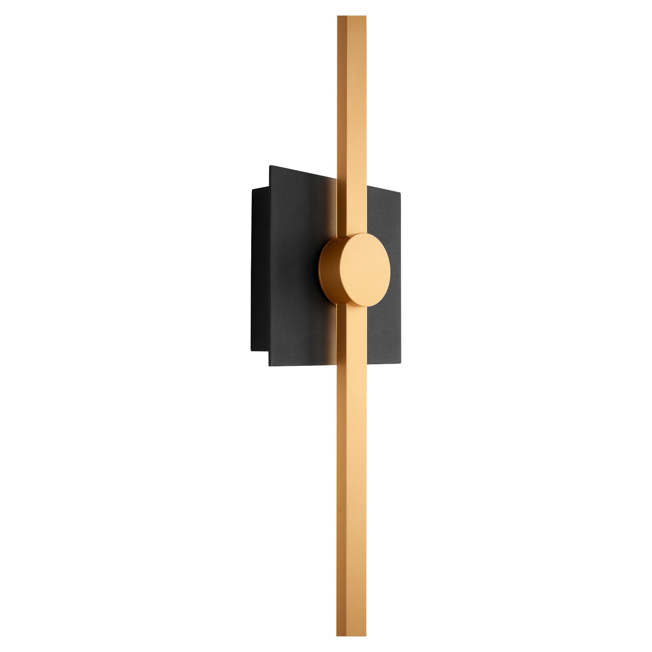 Oxygen Zora 3-52-1550 Modern Sconce - Black W/ Industrial Brass