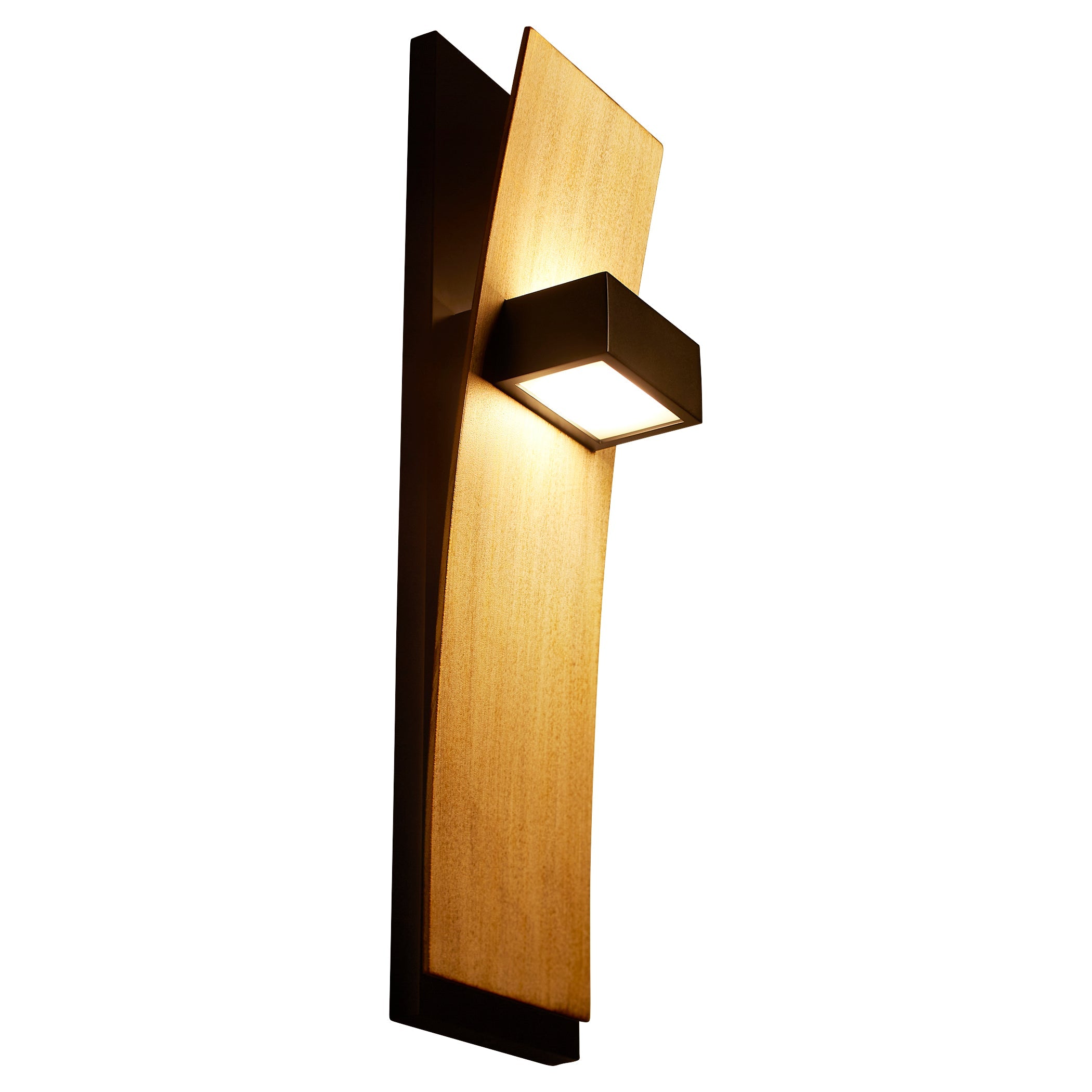 Oxygen Dario 3-400-1541 Modern Sconce - Black W/ Weathered Oak