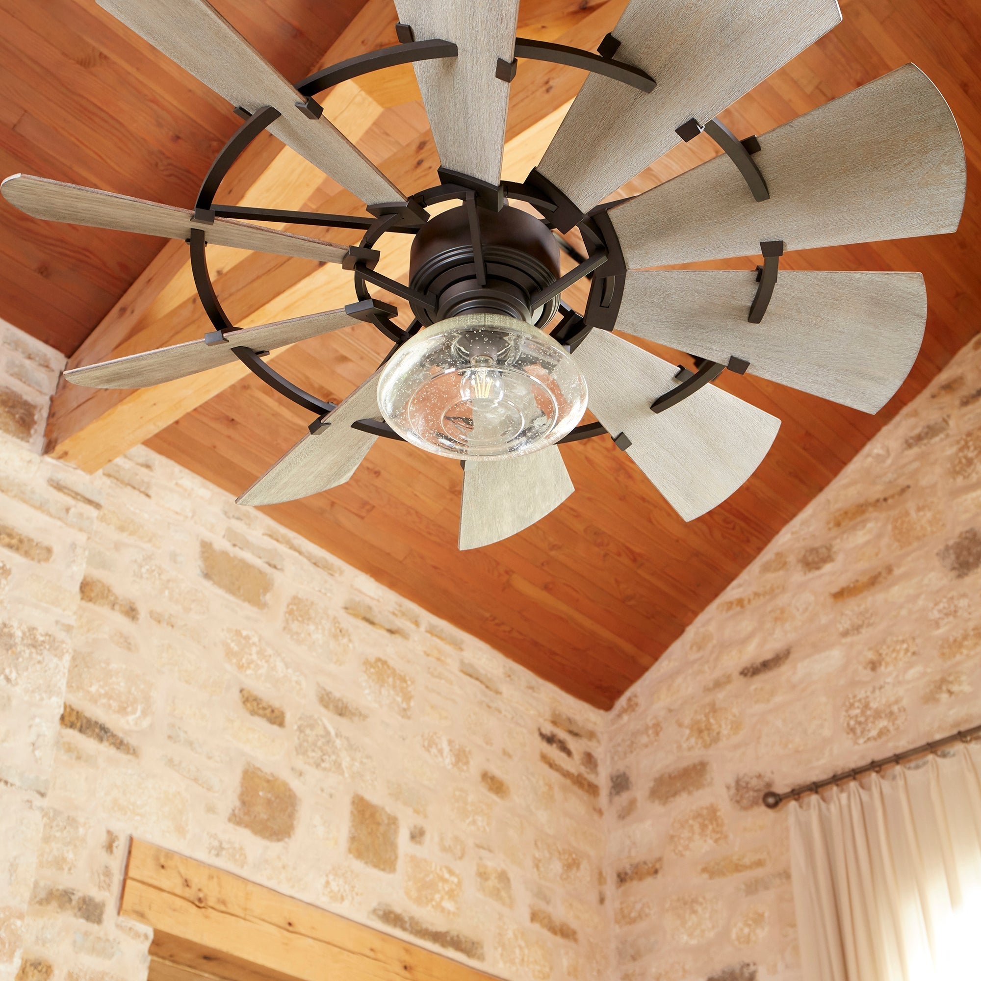 Quorum Windmill 194410-86 Patio Fan - Oiled Bronze
