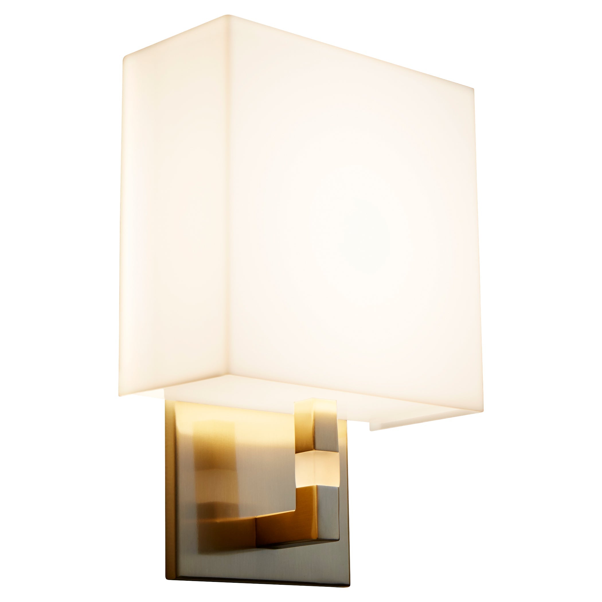Oxygen by Quorum CHAMELEON 3-521-40 Sconce Transitional - Aged Brass W Matte White Acrylic