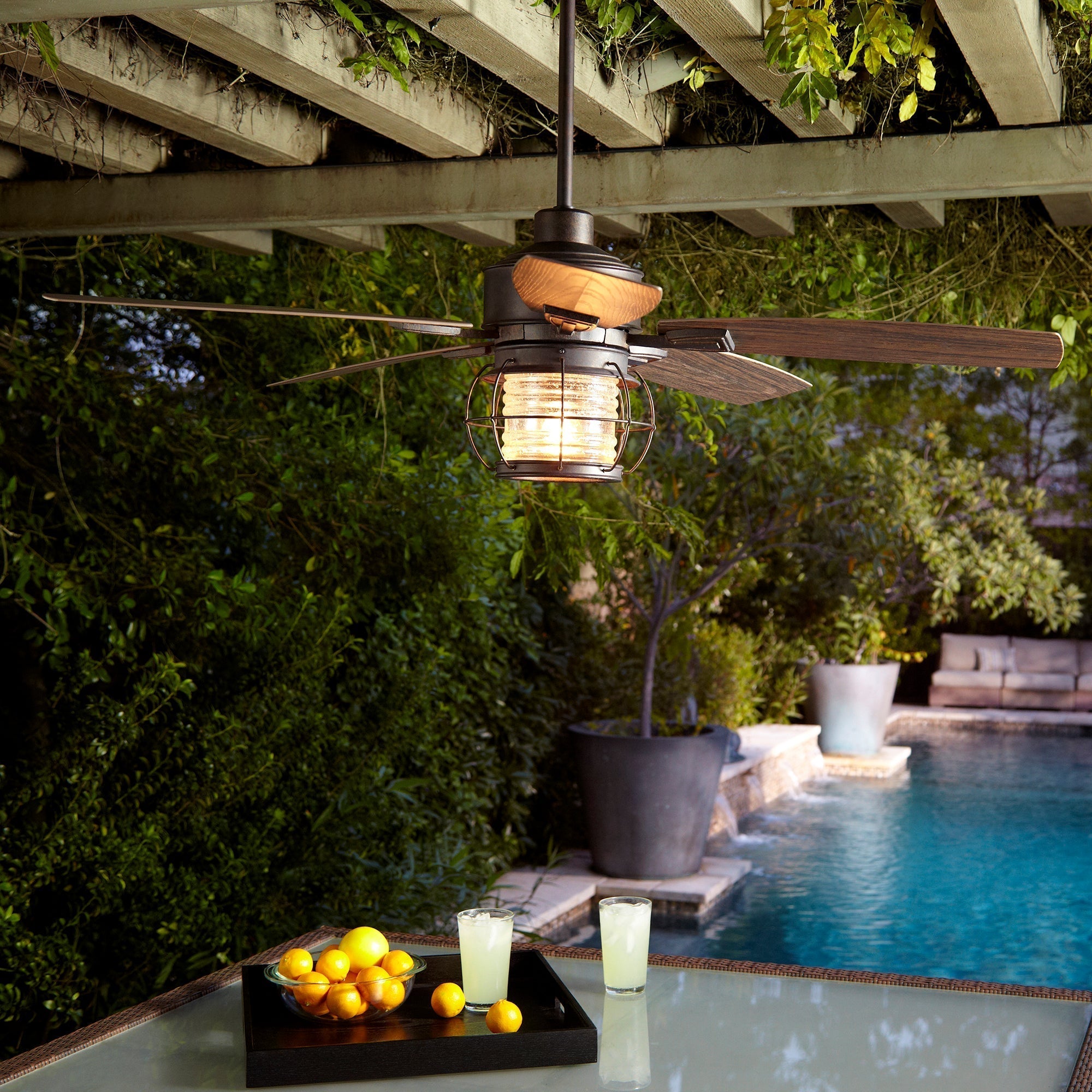 Quorum Galveston 13525-86 Patio Fan - Oiled Bronze