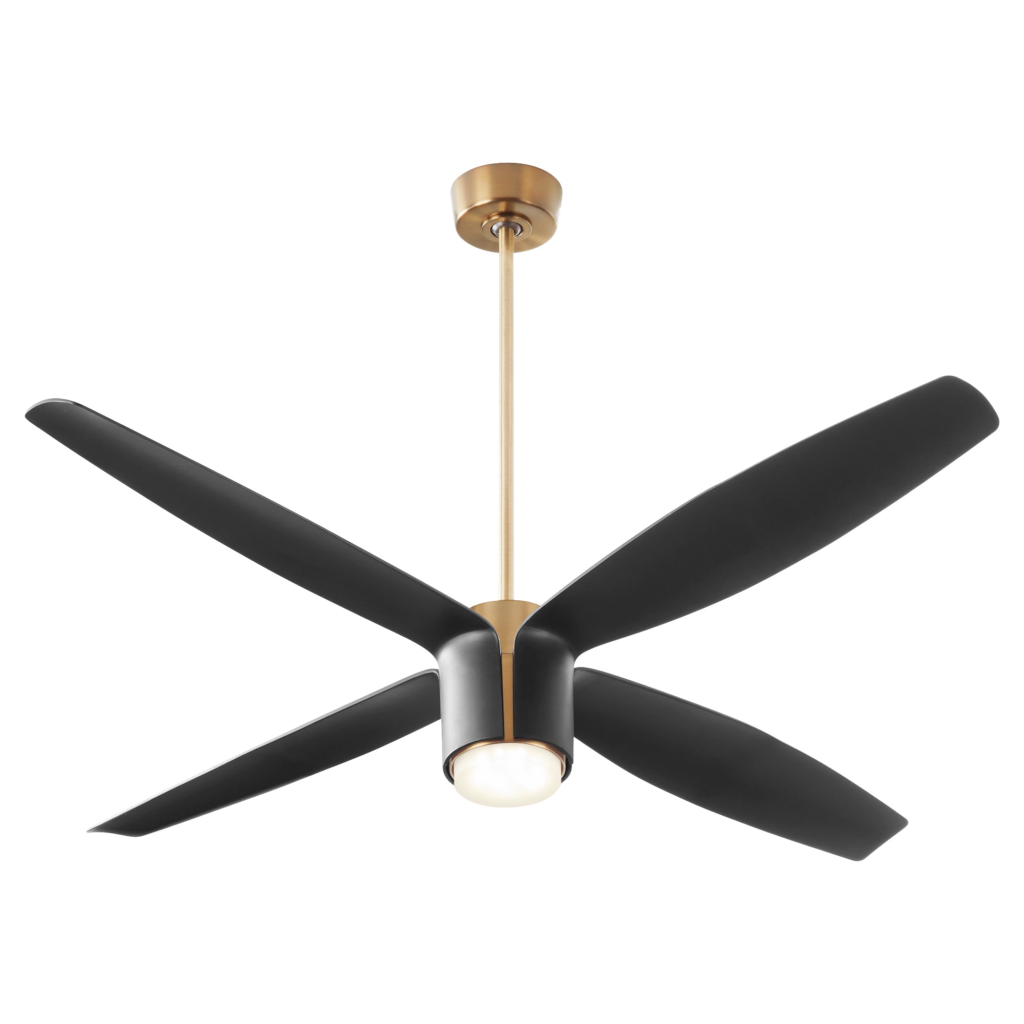 Oxygen by Quorum SAMARAN 3-116-4015 Fan - Aged Brass W Black Blades