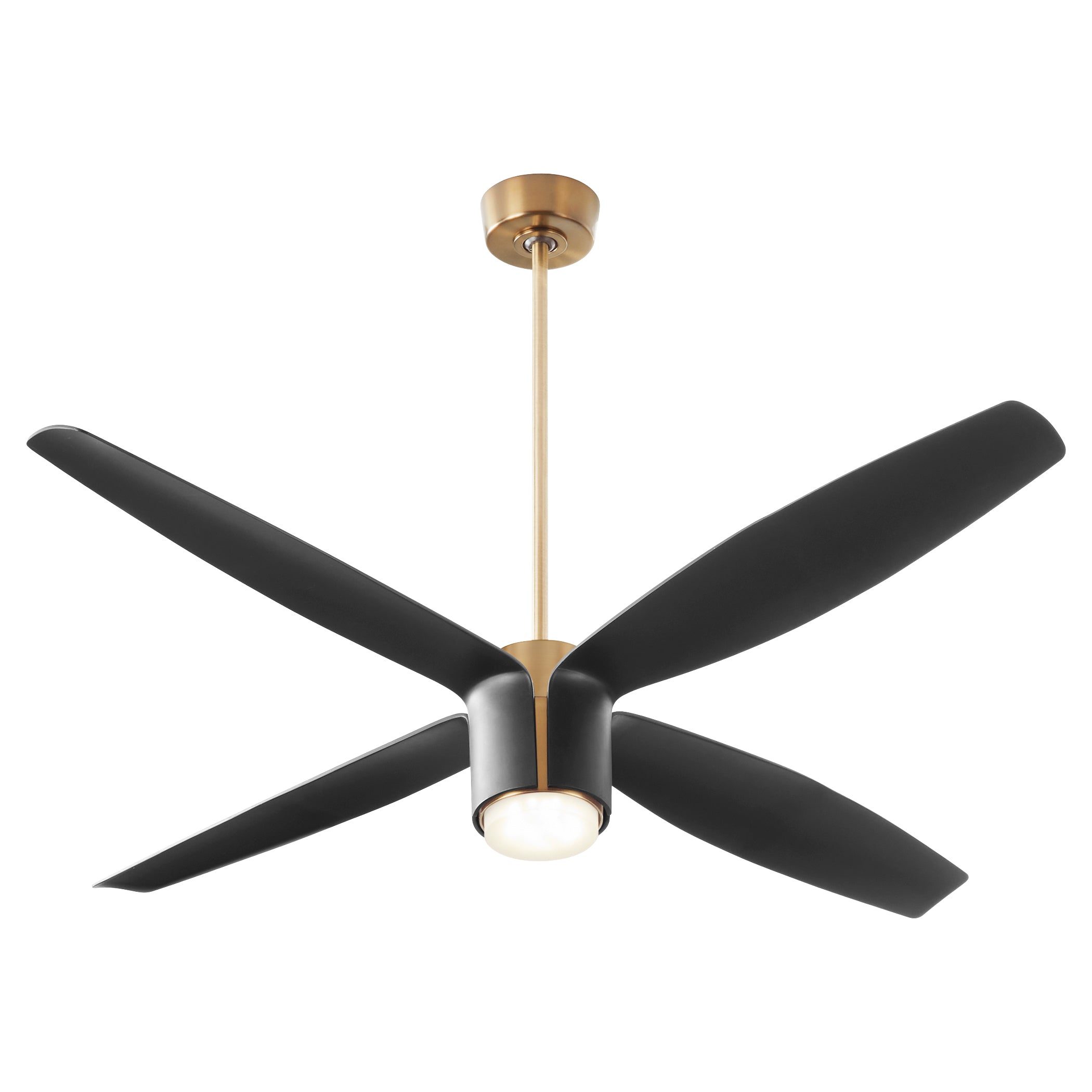 Oxygen Samaran 3-116-4015 Ceiling Fan - Aged Brass W/ Black Blades