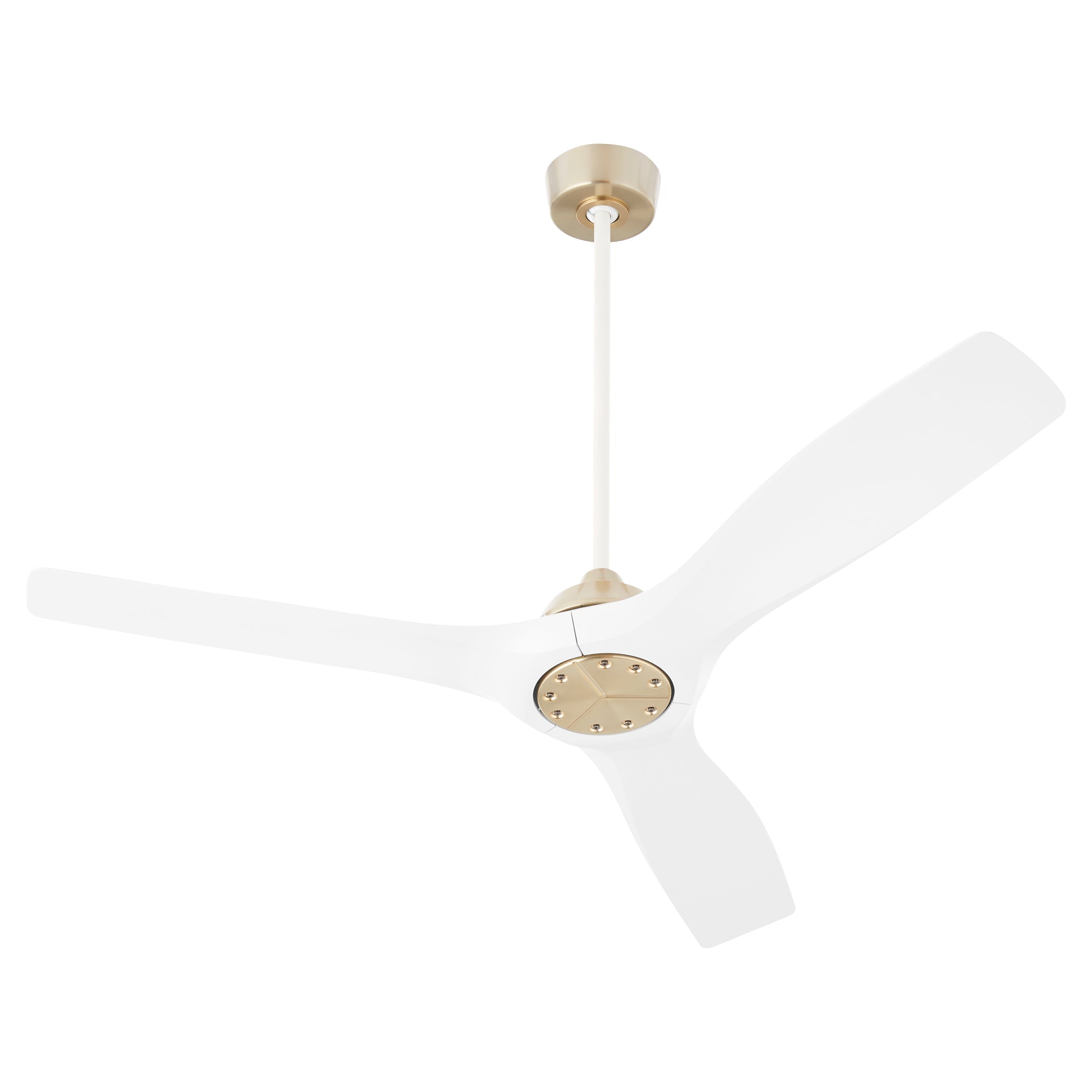 Oxygen Avalon 3-118-640 Ceiling Fan - Aged Brass W/ White Blades