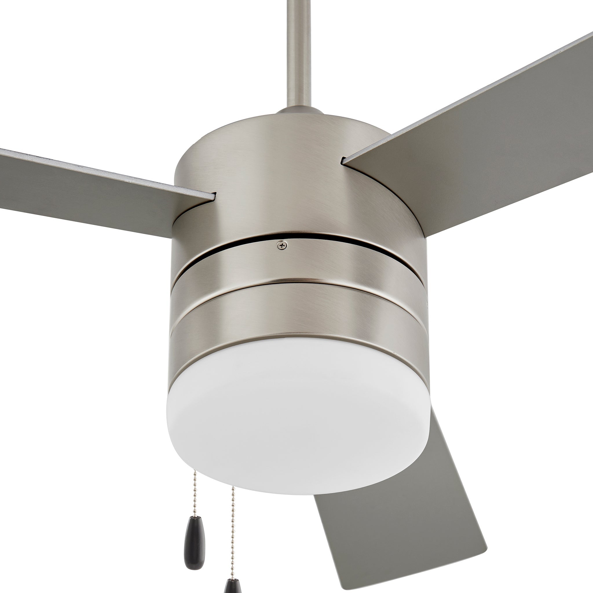 Oxygen Allegro 3-119-24 Pull Chain Ceiling Fan, 52 Inch - Satin Nickel, Silver/Walnut duo-toned blades