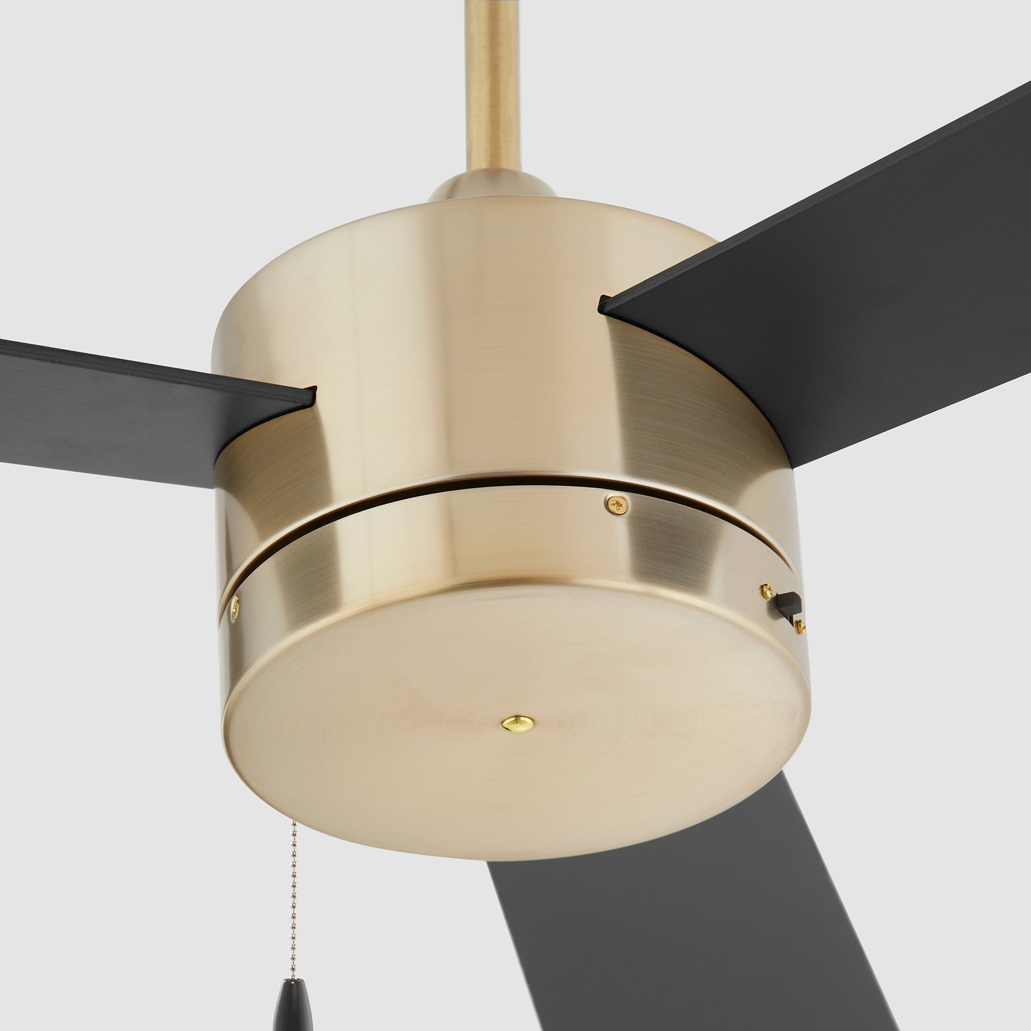 Oxygen Allegro 3-119-40 Pull Chain Ceiling Fan - Aged Brass, Black