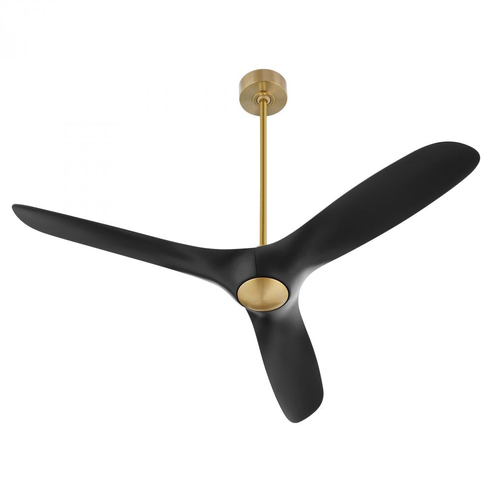 Oxygen by Quorum PROVINCE 3-122-1540 Fan - Aged Brass W Black Blades