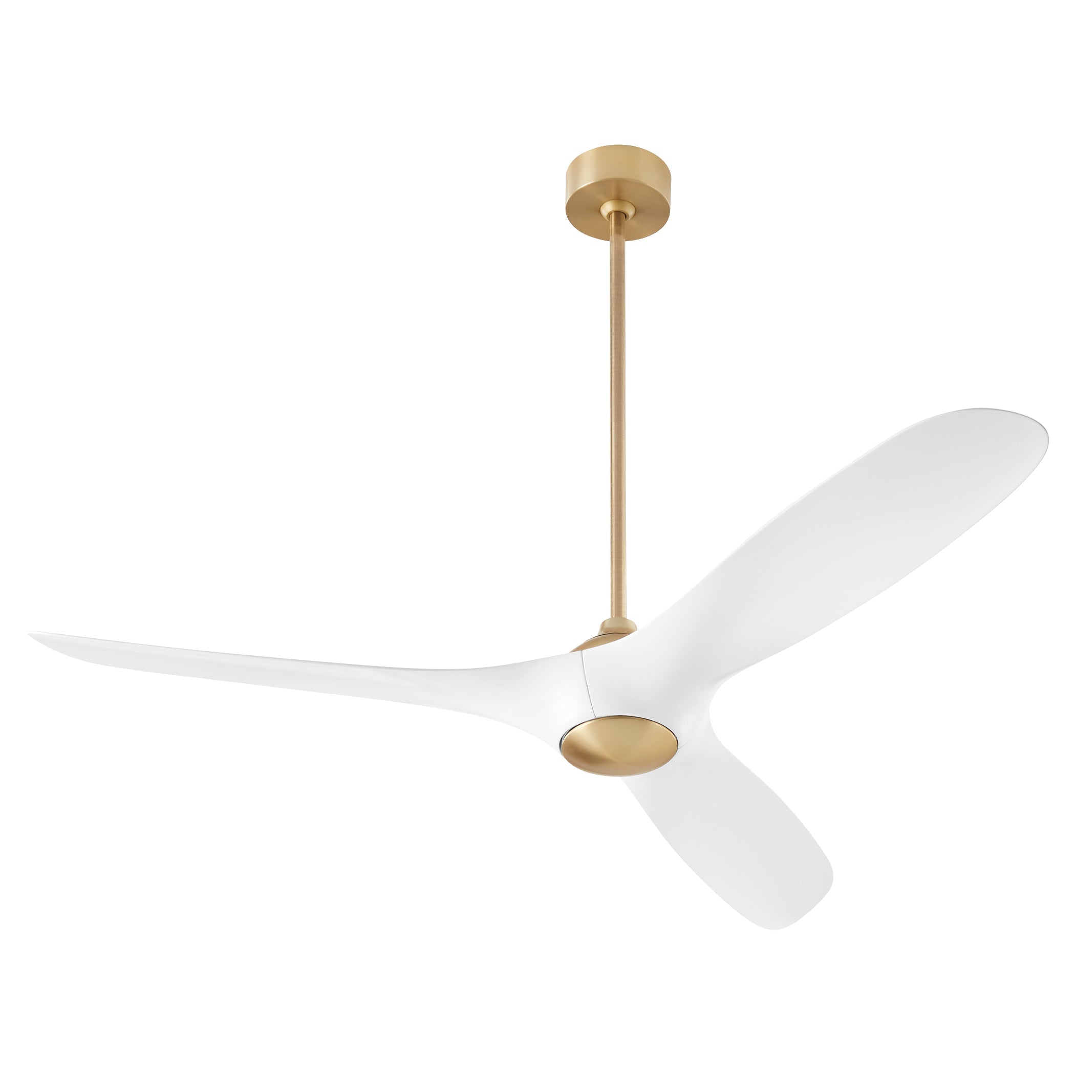 Oxygen Province 3-122-640 Smart Ceiling Fan 56 Inch - Aged Brass, White Blades