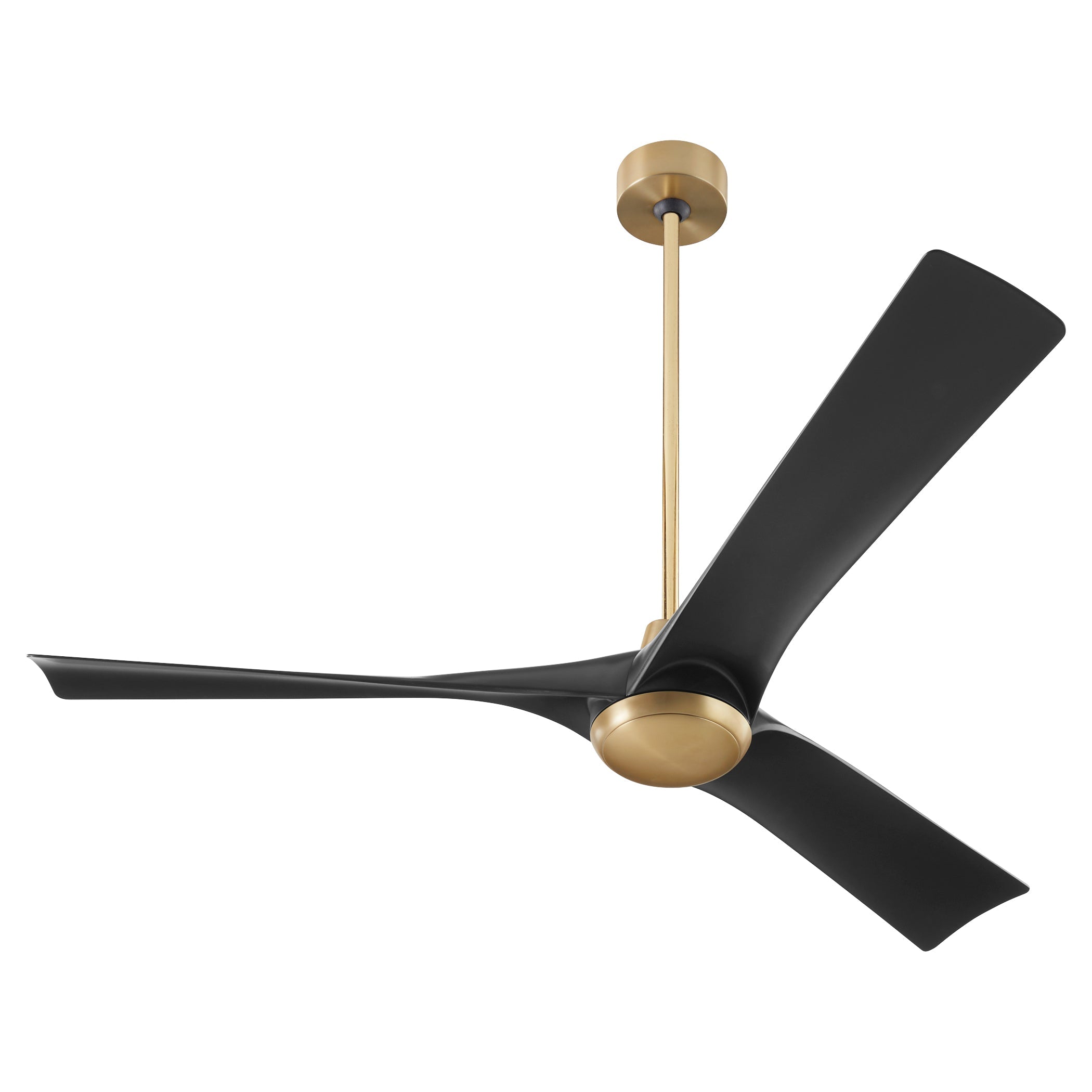 Oxygen Ridley 3-123-1540 Ceiling Fan - Aged Brass W/ Black Blades