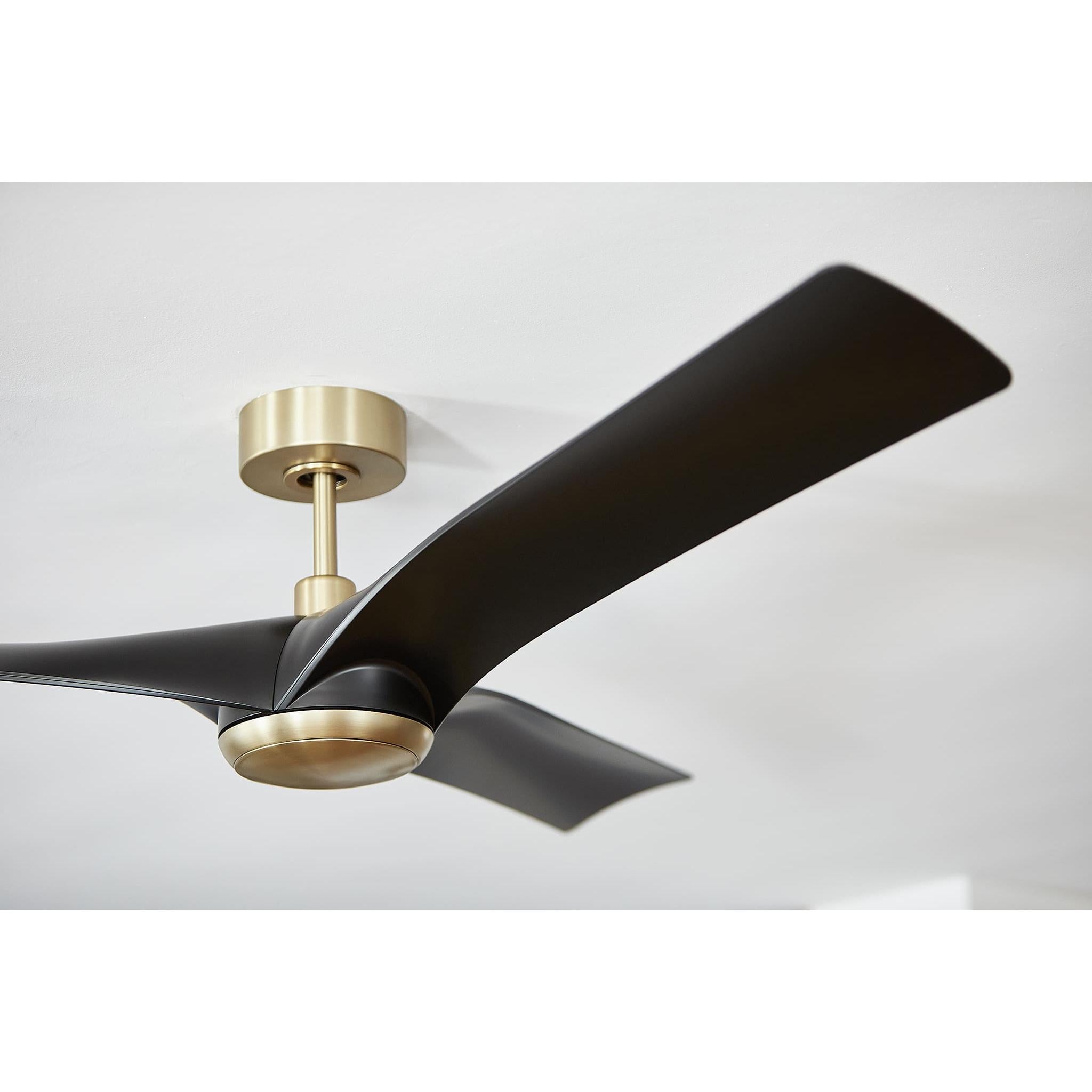 Oxygen by Quorum RIDLEY 3-123-1540 Fan - Aged Brass W Black Blades