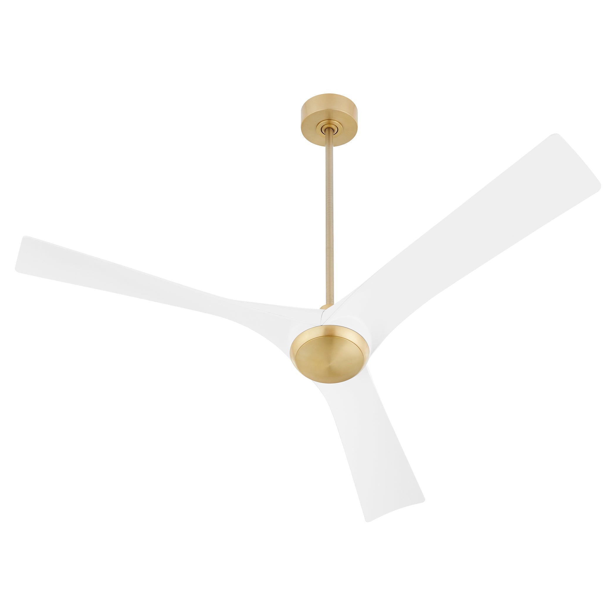 Oxygen Ridley 3-123-640 Ceiling Fan - Aged Brass W/ White Blades