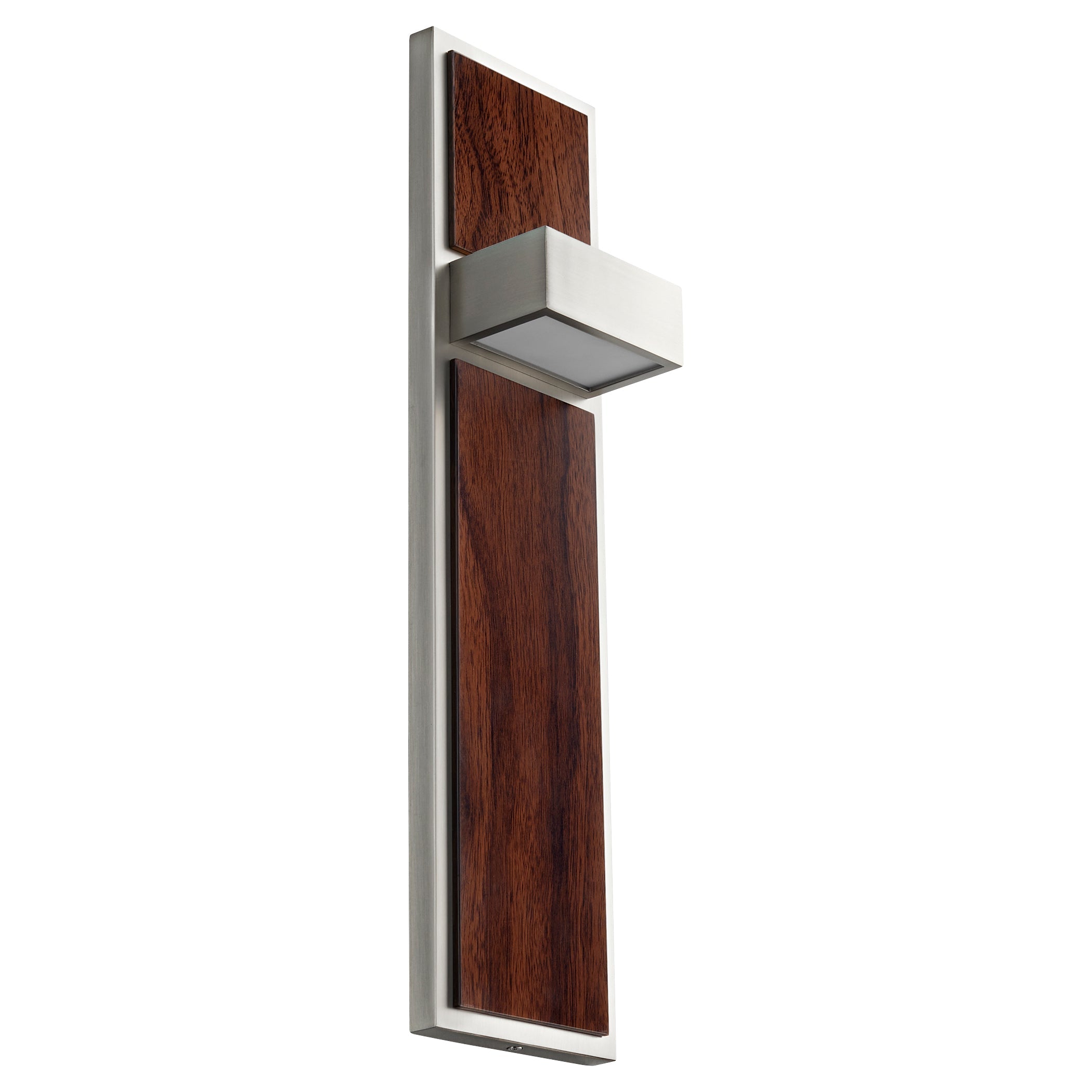 Oxygen Guapo 3-401-24 Sconces - Satin Nickel W/ Walnut