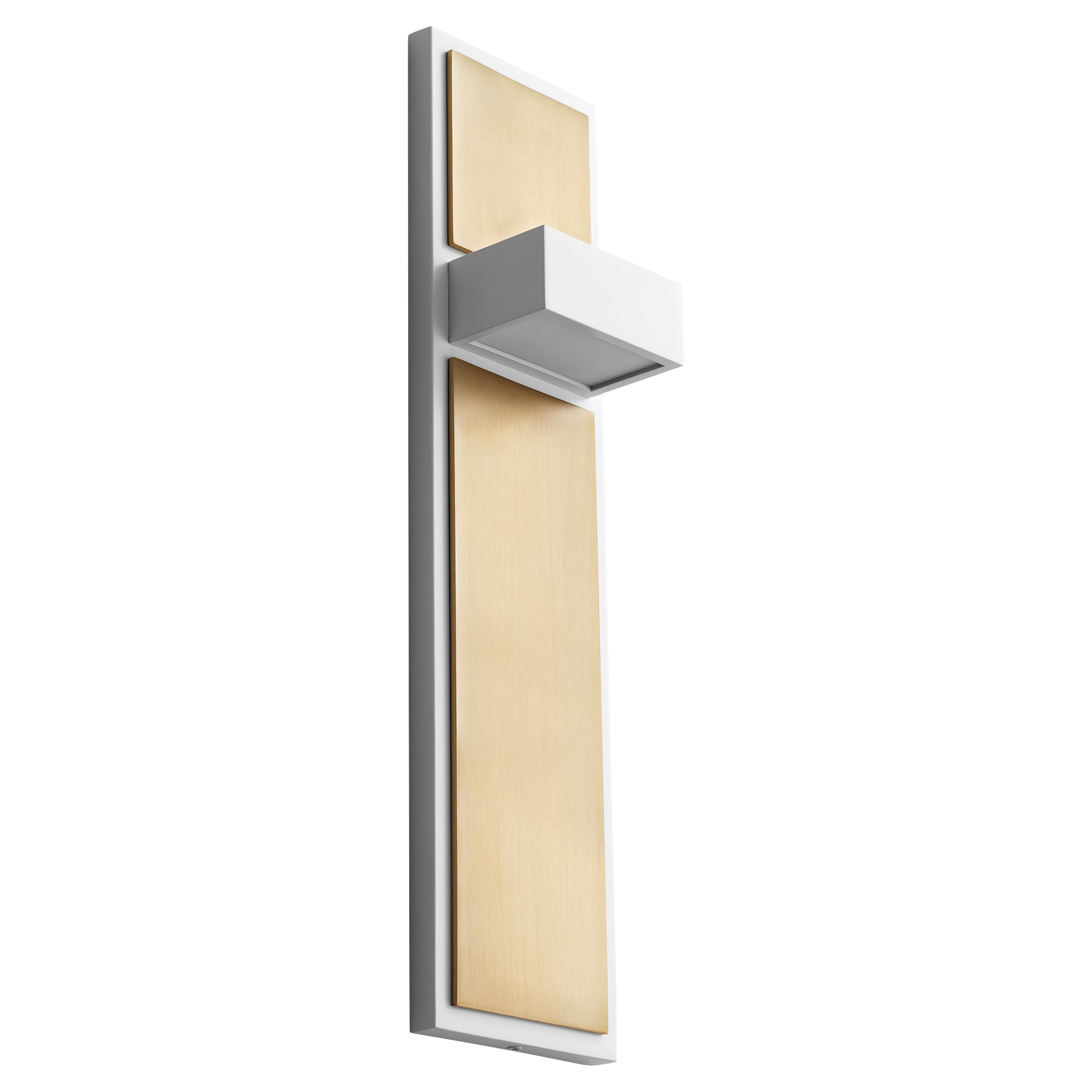 Oxygen Guapo 3-401-640 Sconces - White W/ Aged Brass