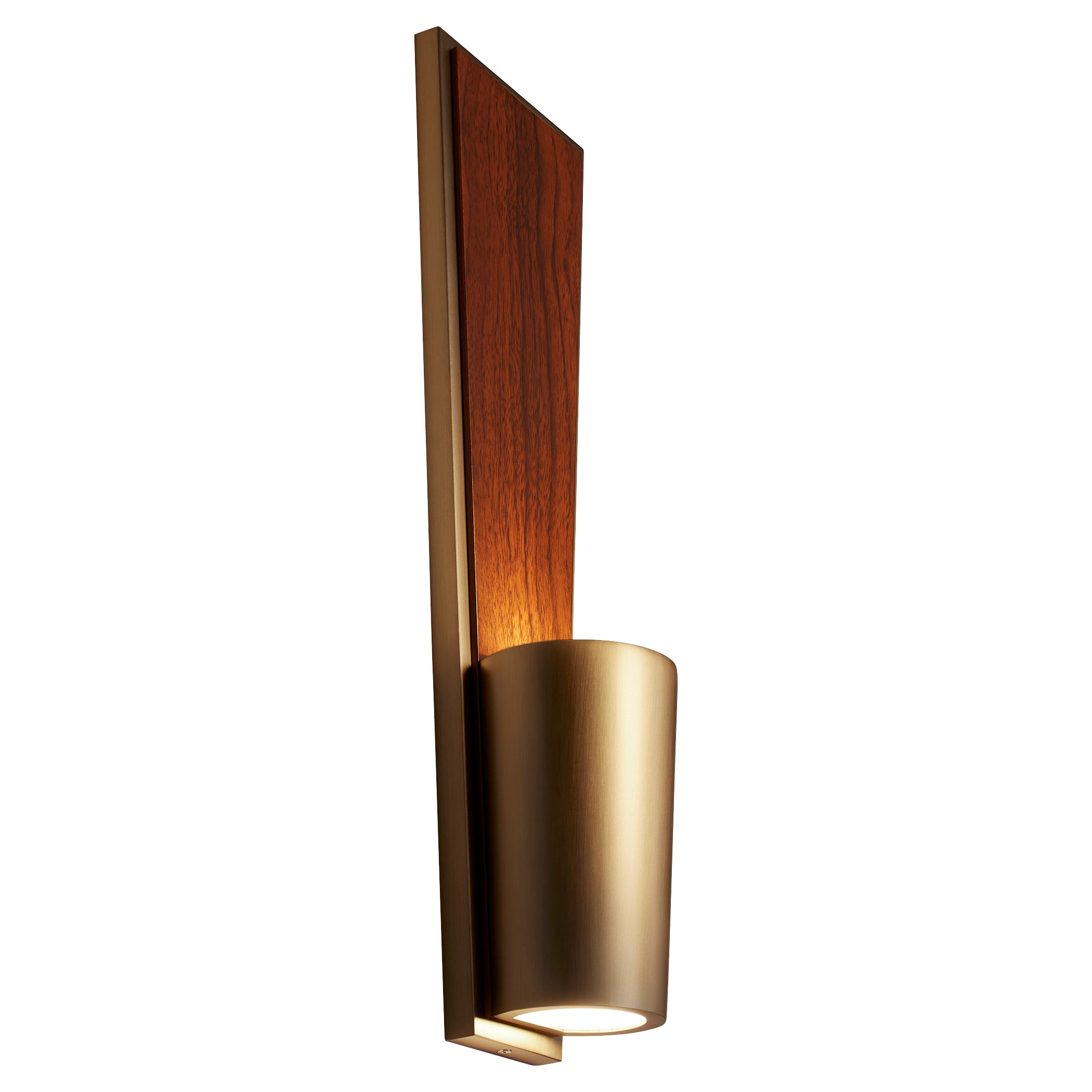 Oxygen by Quorum FAVERO 3-402-40 Sconce Transitional - Antique Brass W Walnut