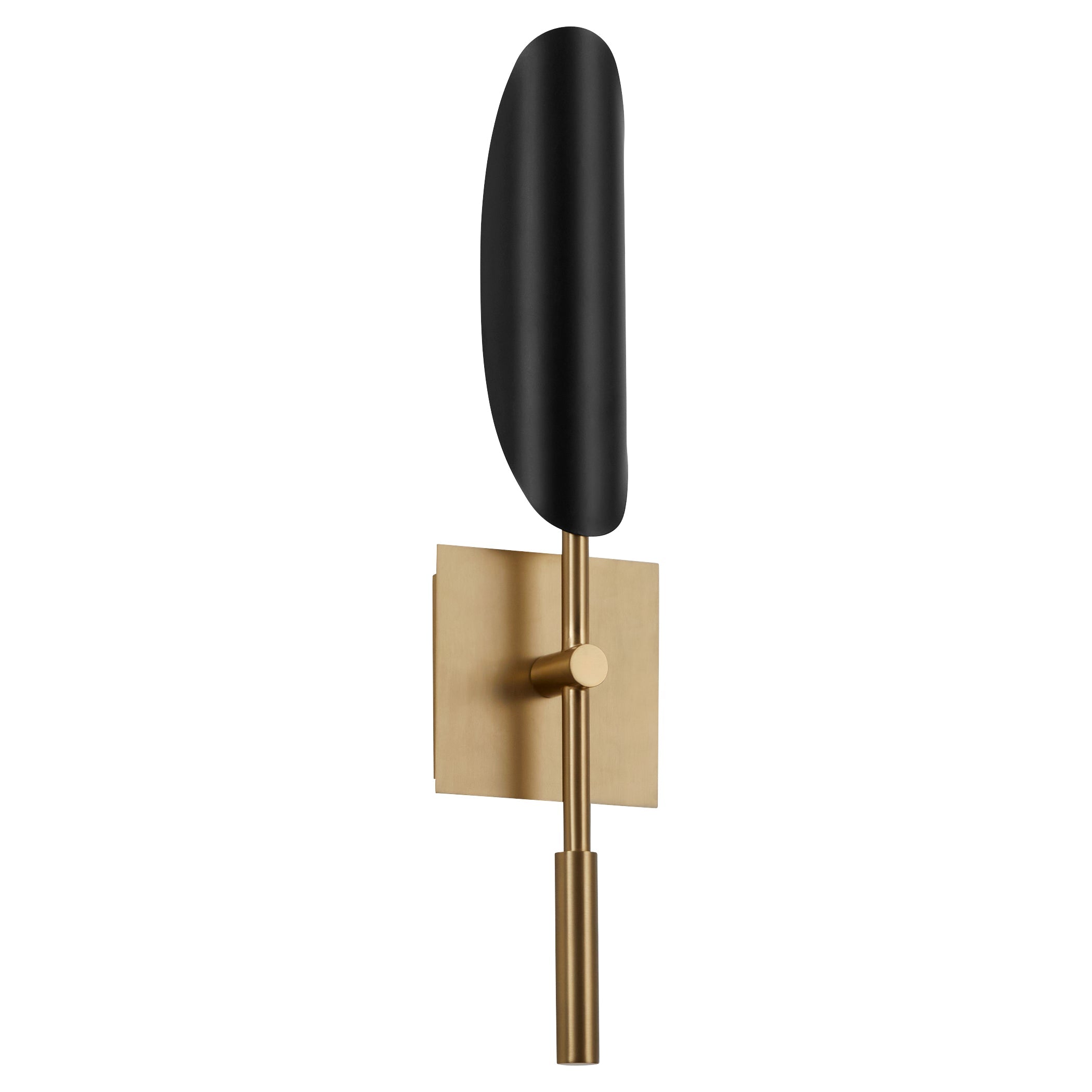 Oxygen Pivot 3-405-1540 Sconces - Black W/ Aged Brass