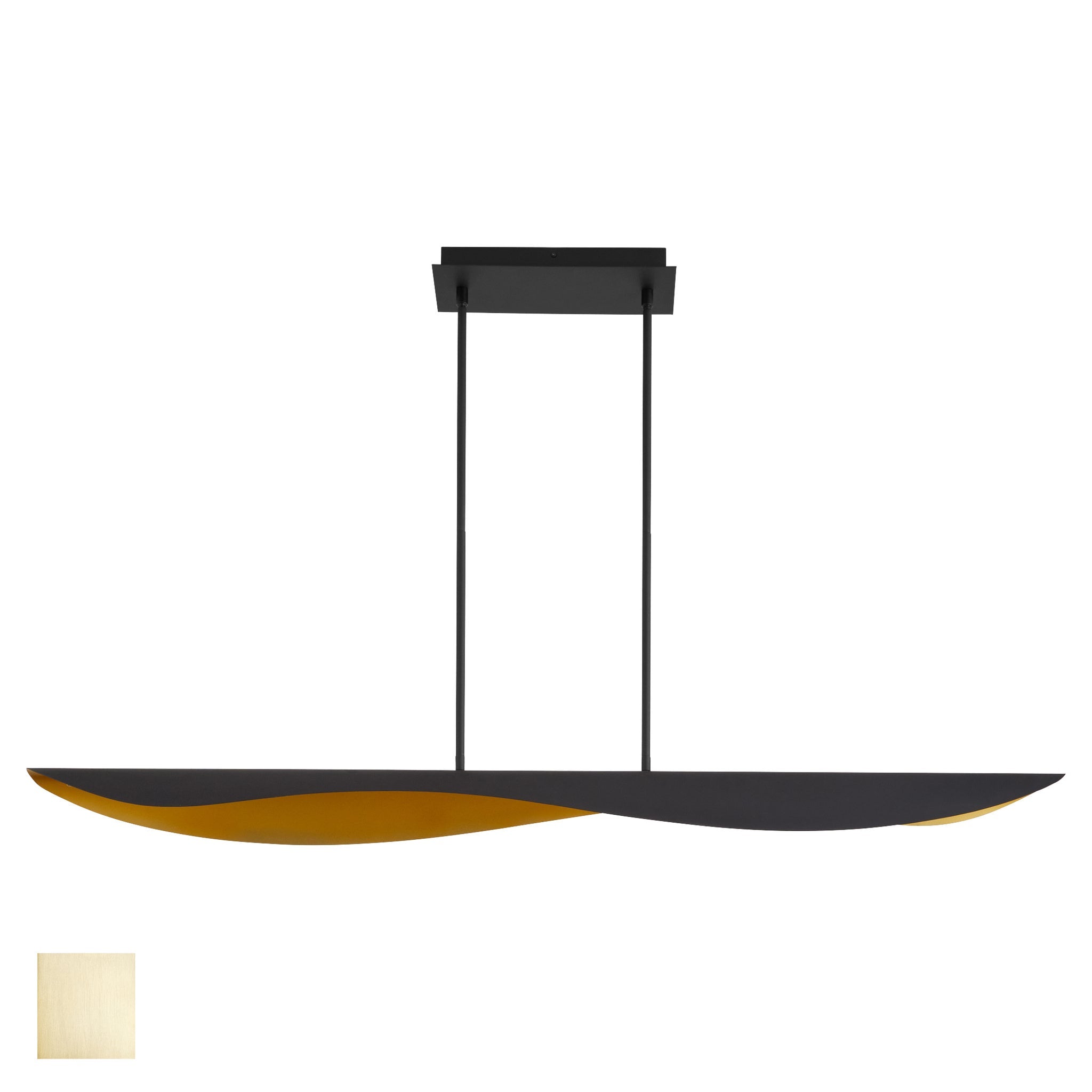 Oxygen Pivot 3-408-40 Linear Pendant Chandelier Light - Aged Brass