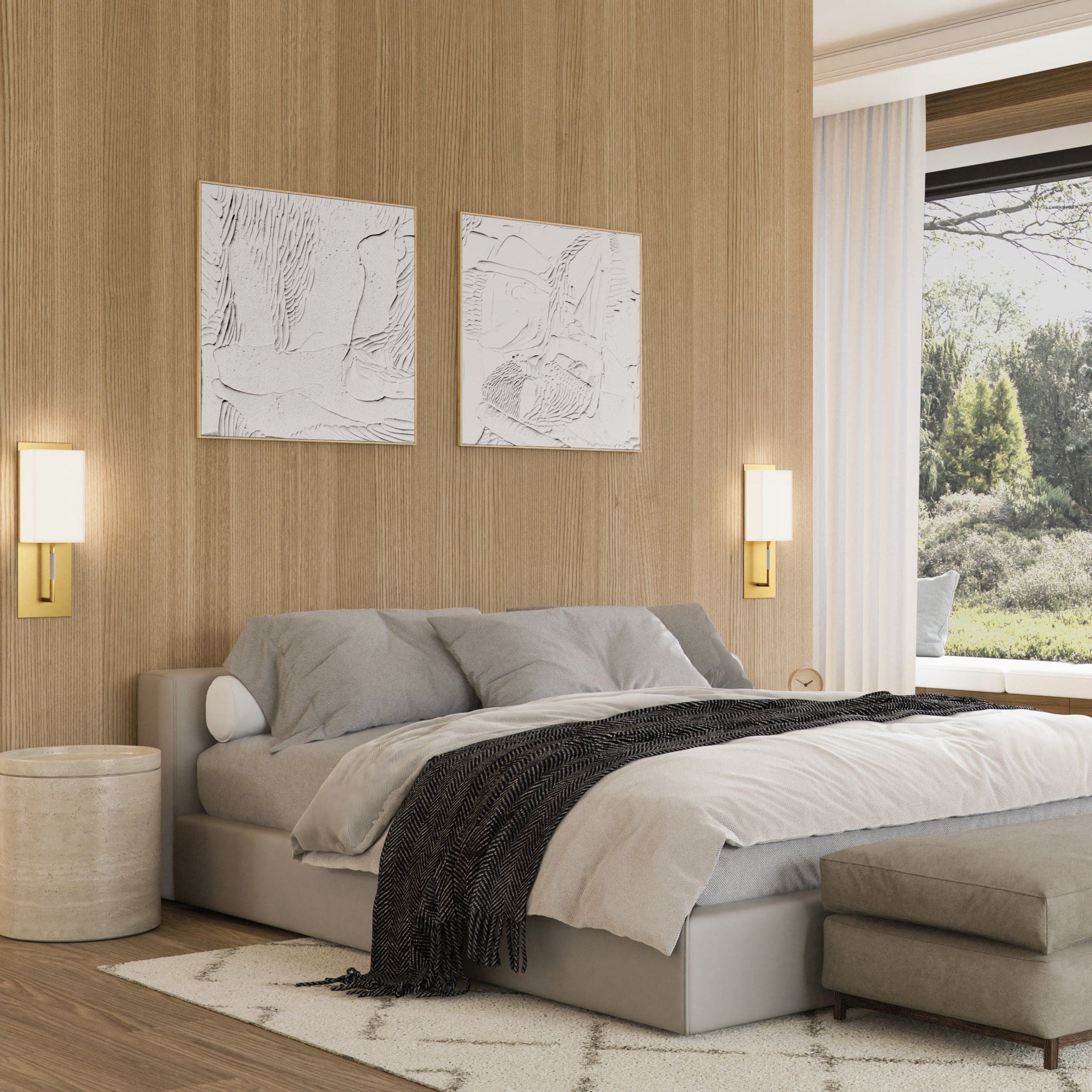 Oxygen by Quorum 3-564-27 Vanity Light Fixture, UL Damp Rated, Aged Brass – Matte White Acrylic