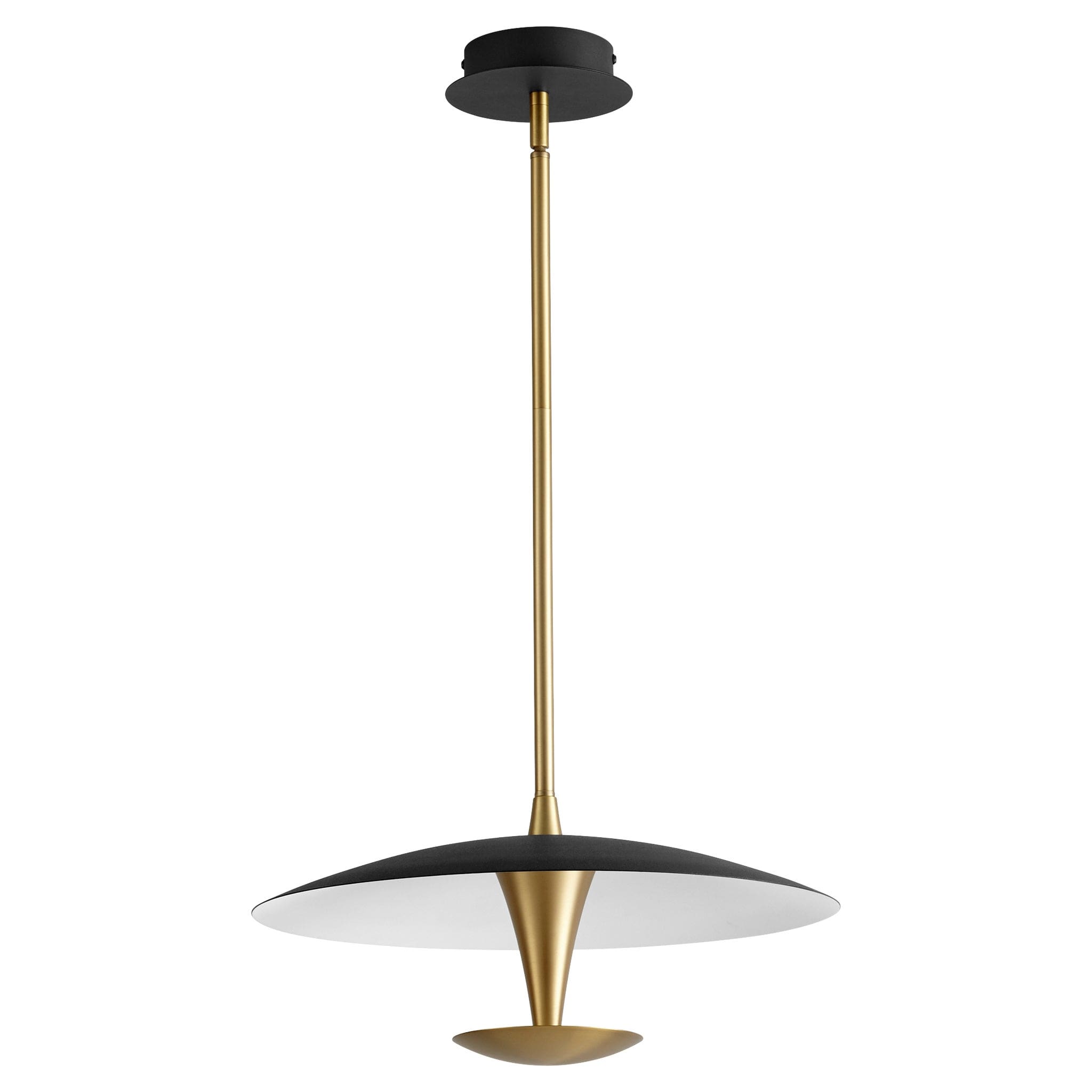 Oxygen by Quorum SPACELY 3-647-1540 Pendant Traditional - Black W Aged Brass