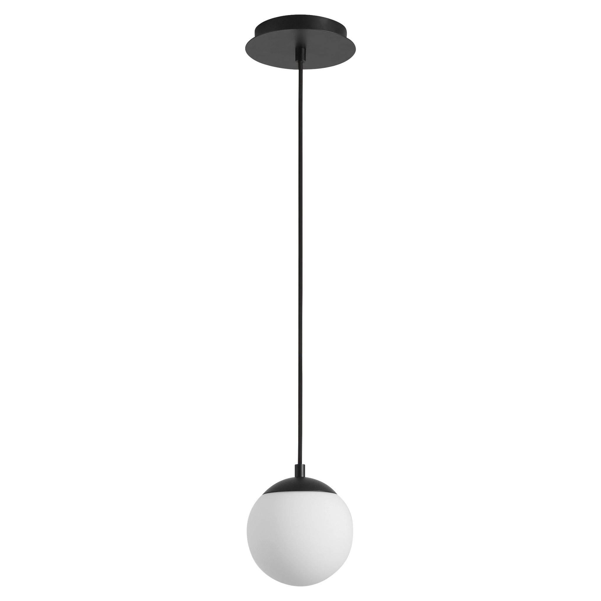 Oxygen by Quorum 3-670-35 Pendant Light, UL Damp Rated, Satin Black with Opal Diffuser