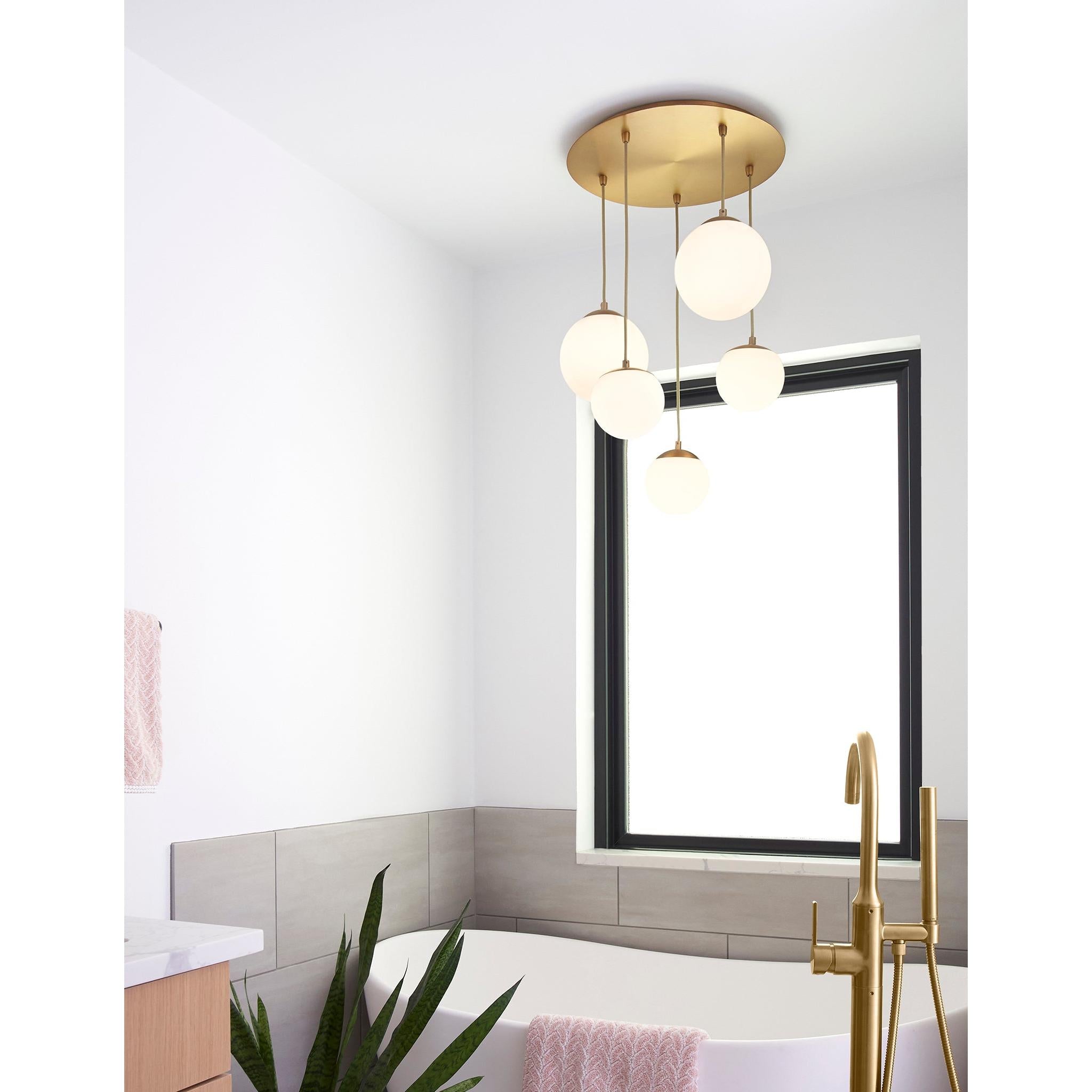 Oxygen Luna 3-670-40 Modern Pendant - Aged Brass