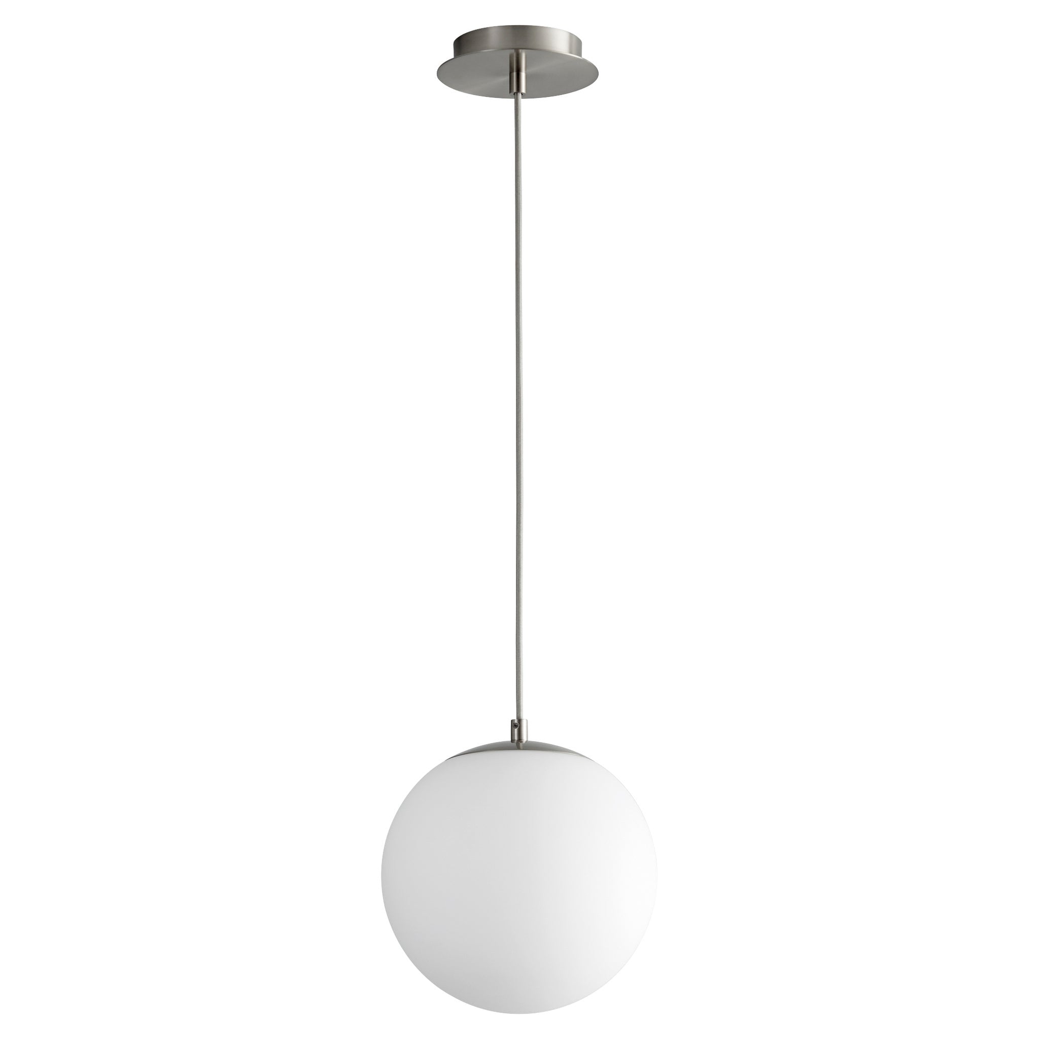 Oxygen Luna 3-672-24 Glass Pendant Light 10 Inch - Satin Nickel