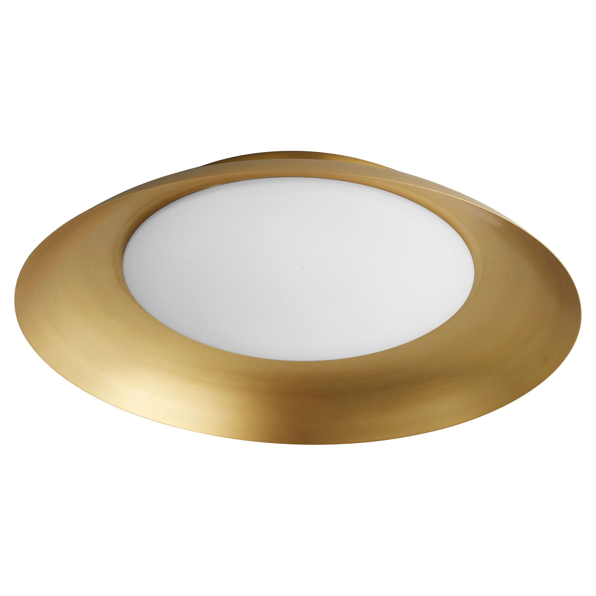 Oxygen Bongo 3-679-40 Gold Flush Ceiling Light Fixture - Aged Brass