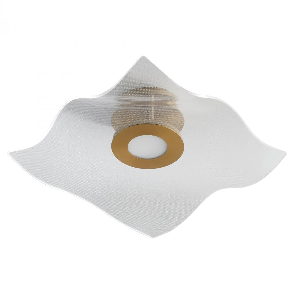 Oxygen by Quorum MEDUSA 3-807-40 Flush Mount - Aged Brass