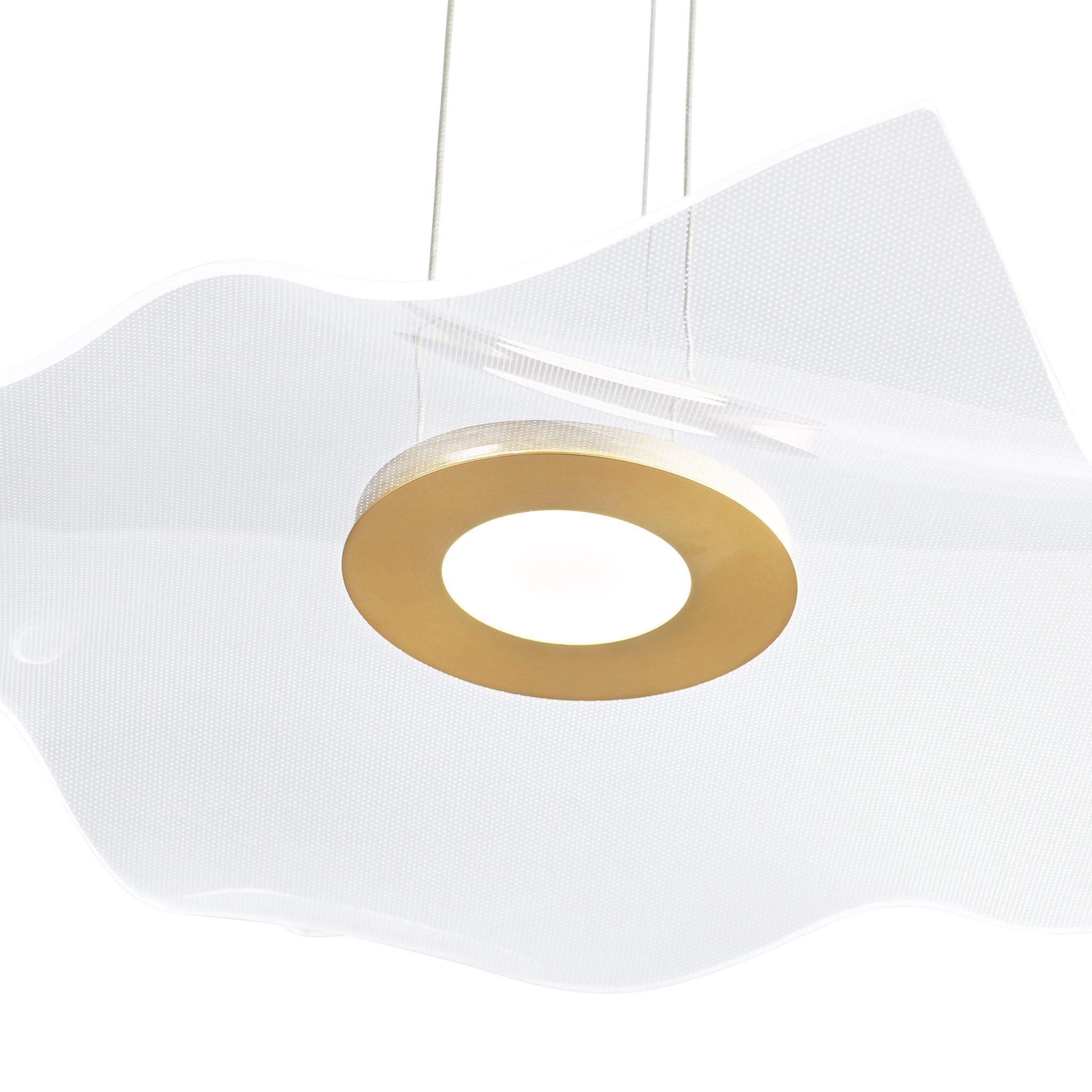 Oxygen Medusa 3-808-40 LED Pendant Light Fixture - Aged Brass, White