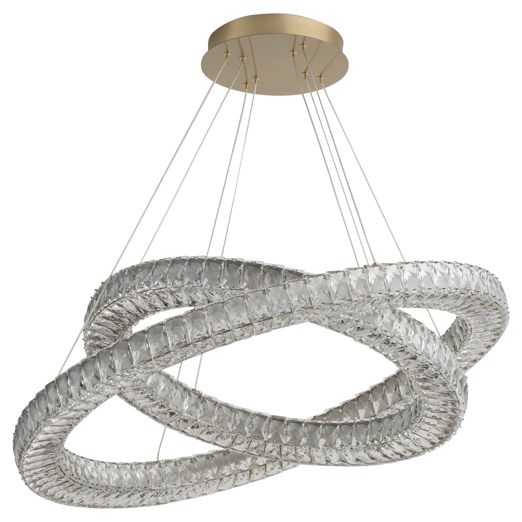 Oxygen Elan 3-876-40 Double Ring Pendant Light - Aged Brass