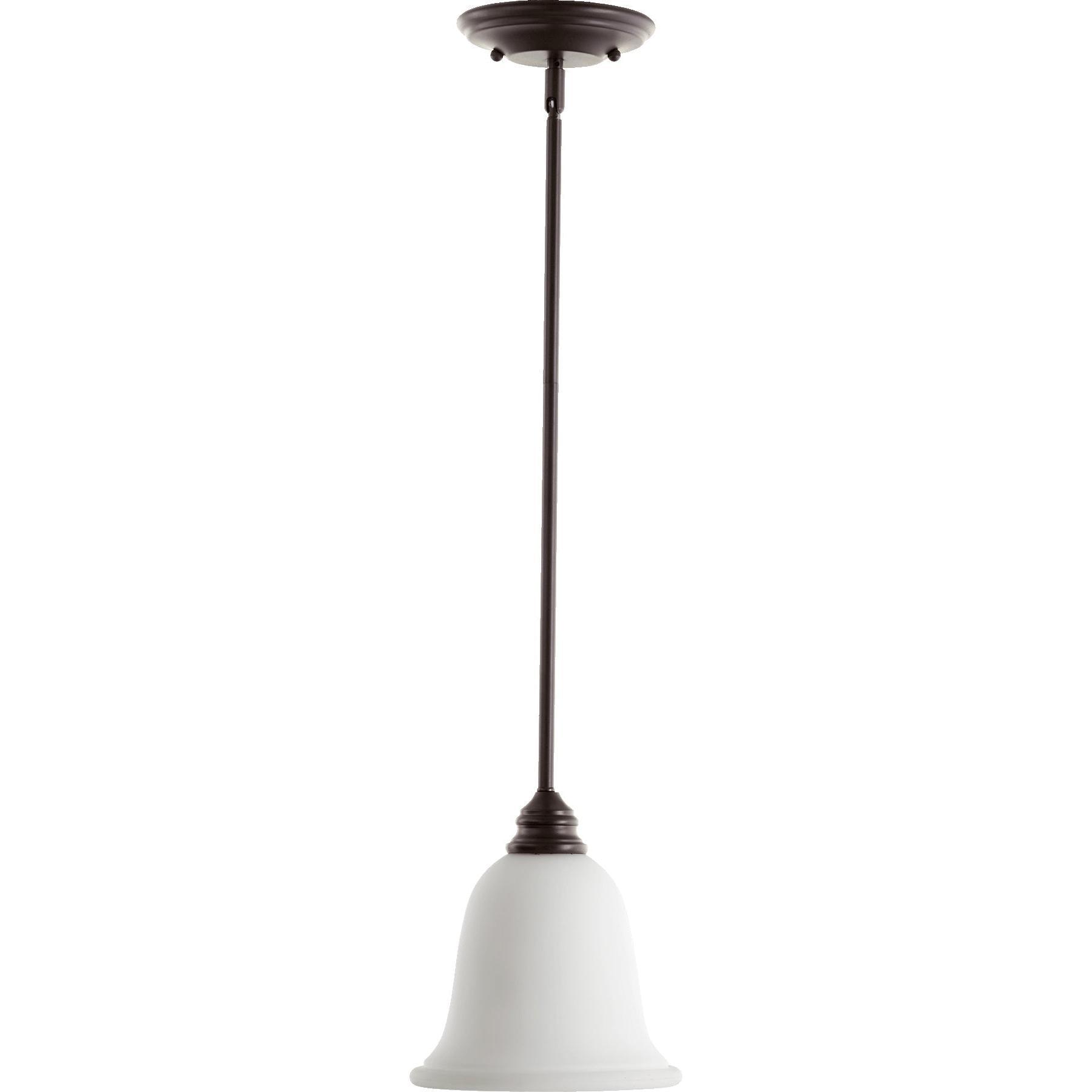 Quorum Bryant 3154-186 Pendant - Oiled Bronze W/ Satin Opal