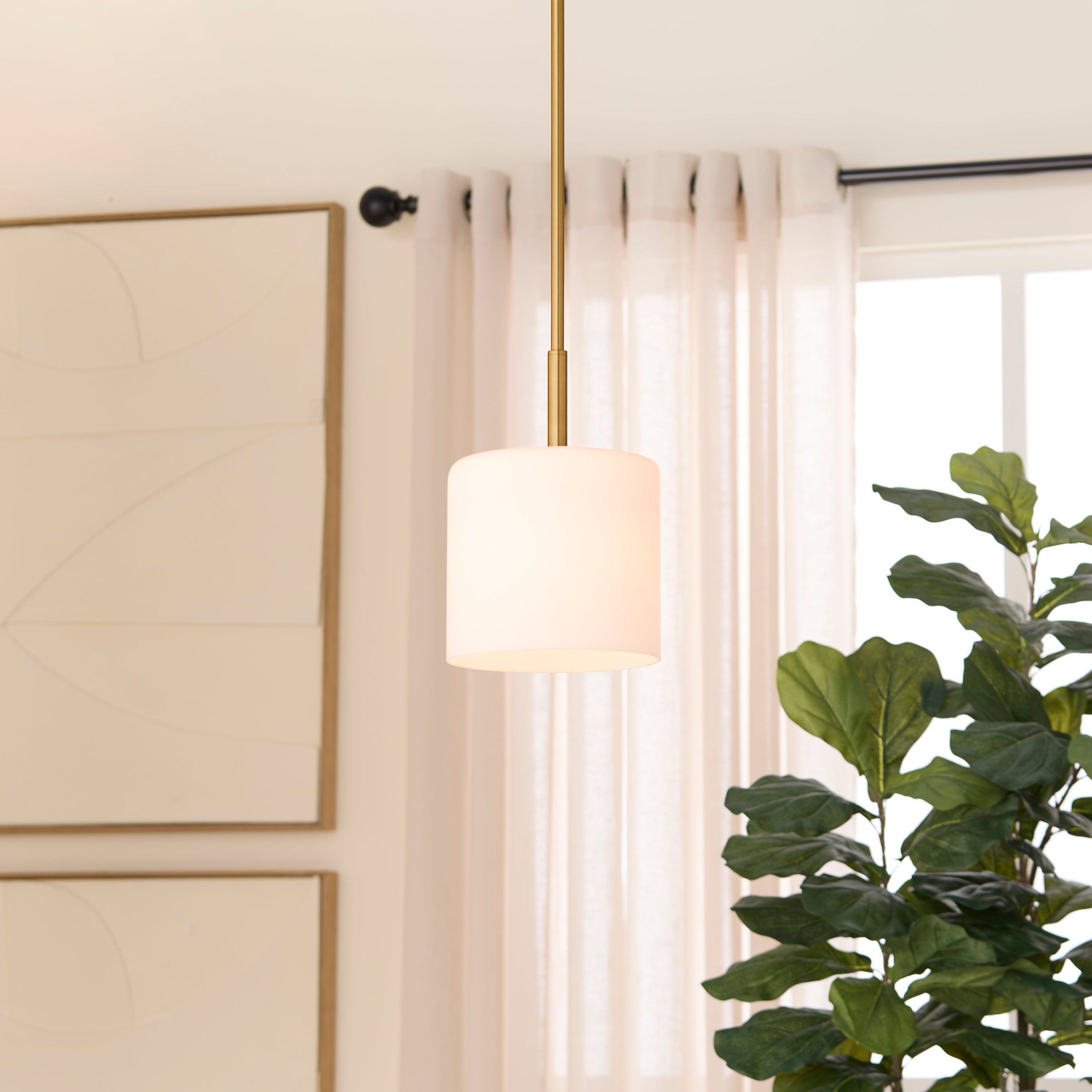 Quorum RUTHERFORD 3307-47 Pendant - Brushed Brass