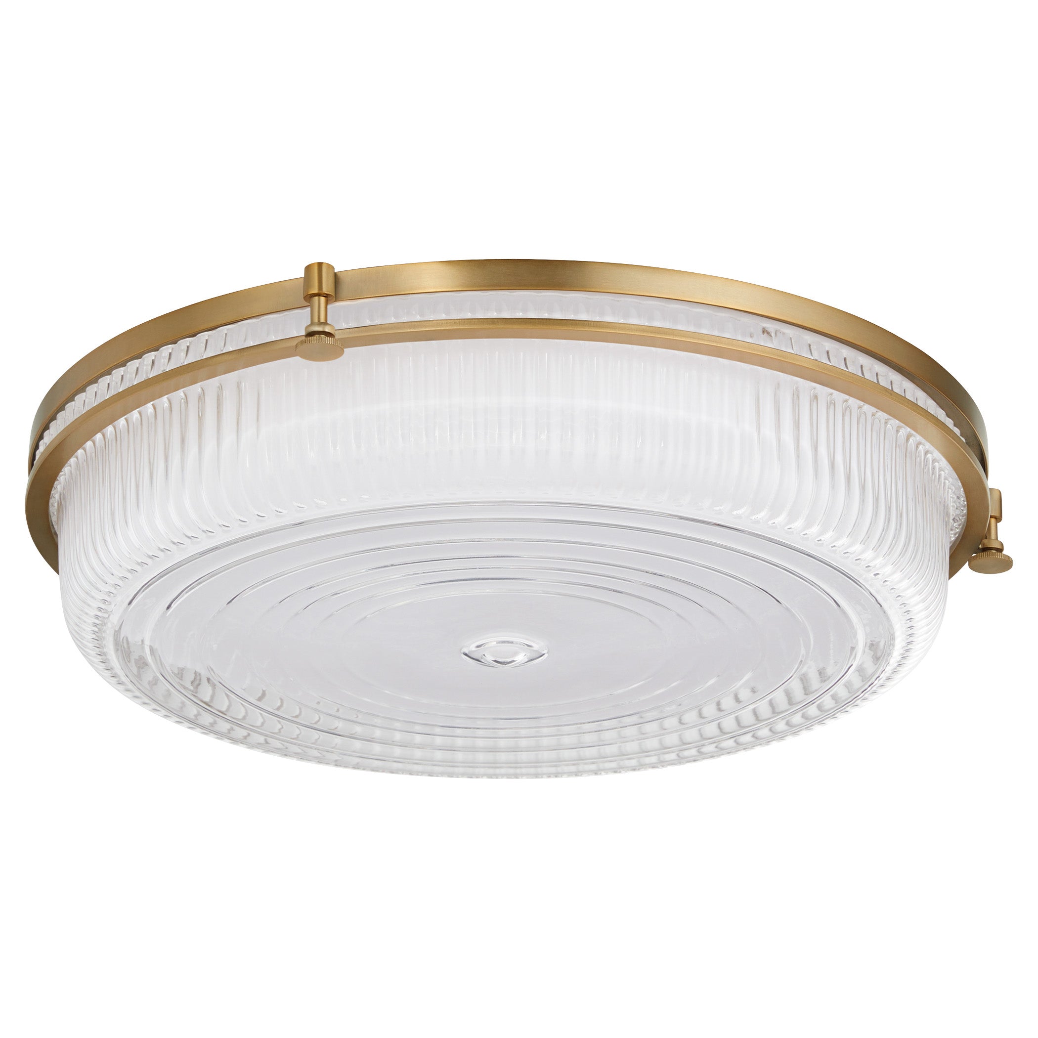 Quorum EMORY 368-18-47 Flush Mount - Brushed Brass