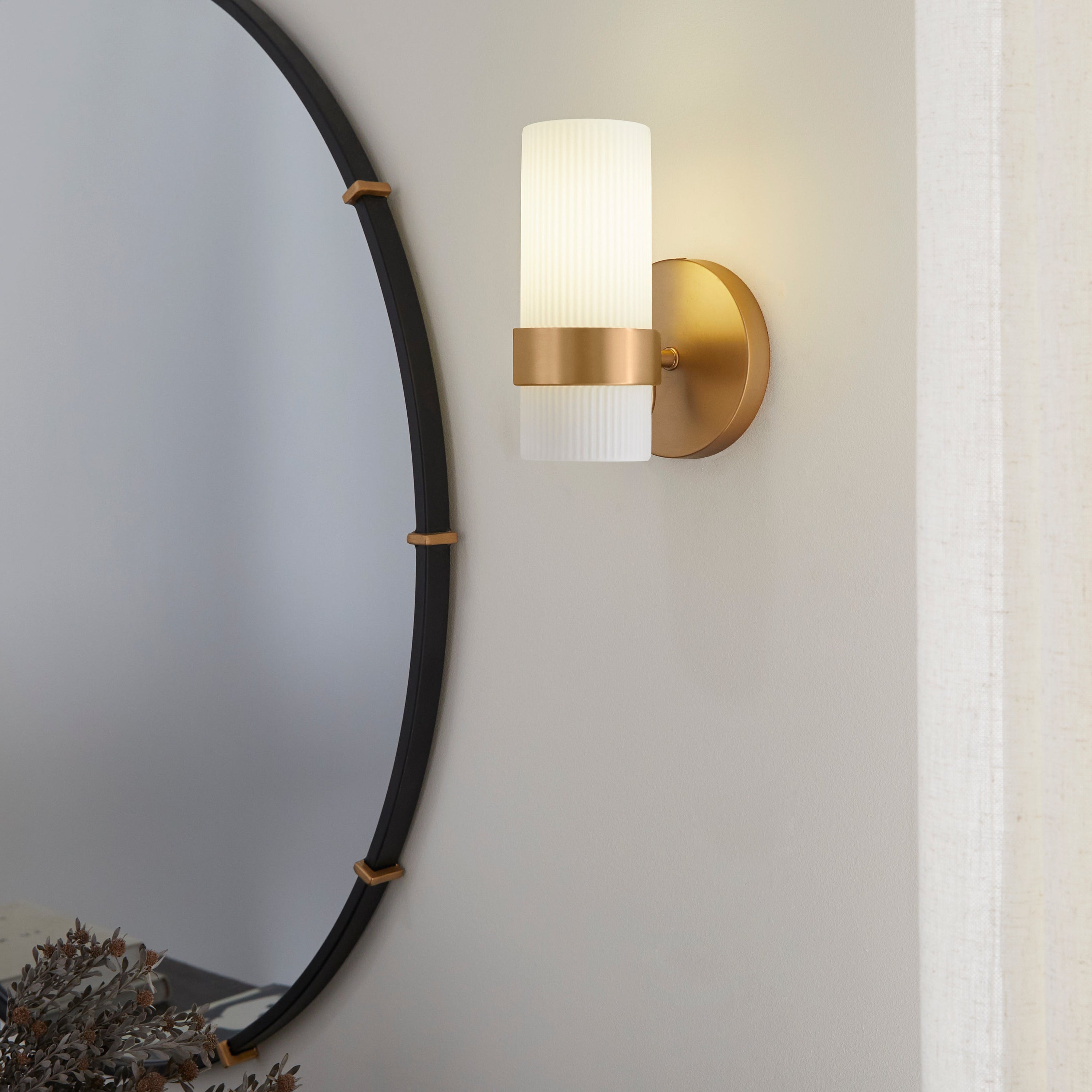 Quorum SOJOURN 5169-1-47 Sconce - Brushed Brass