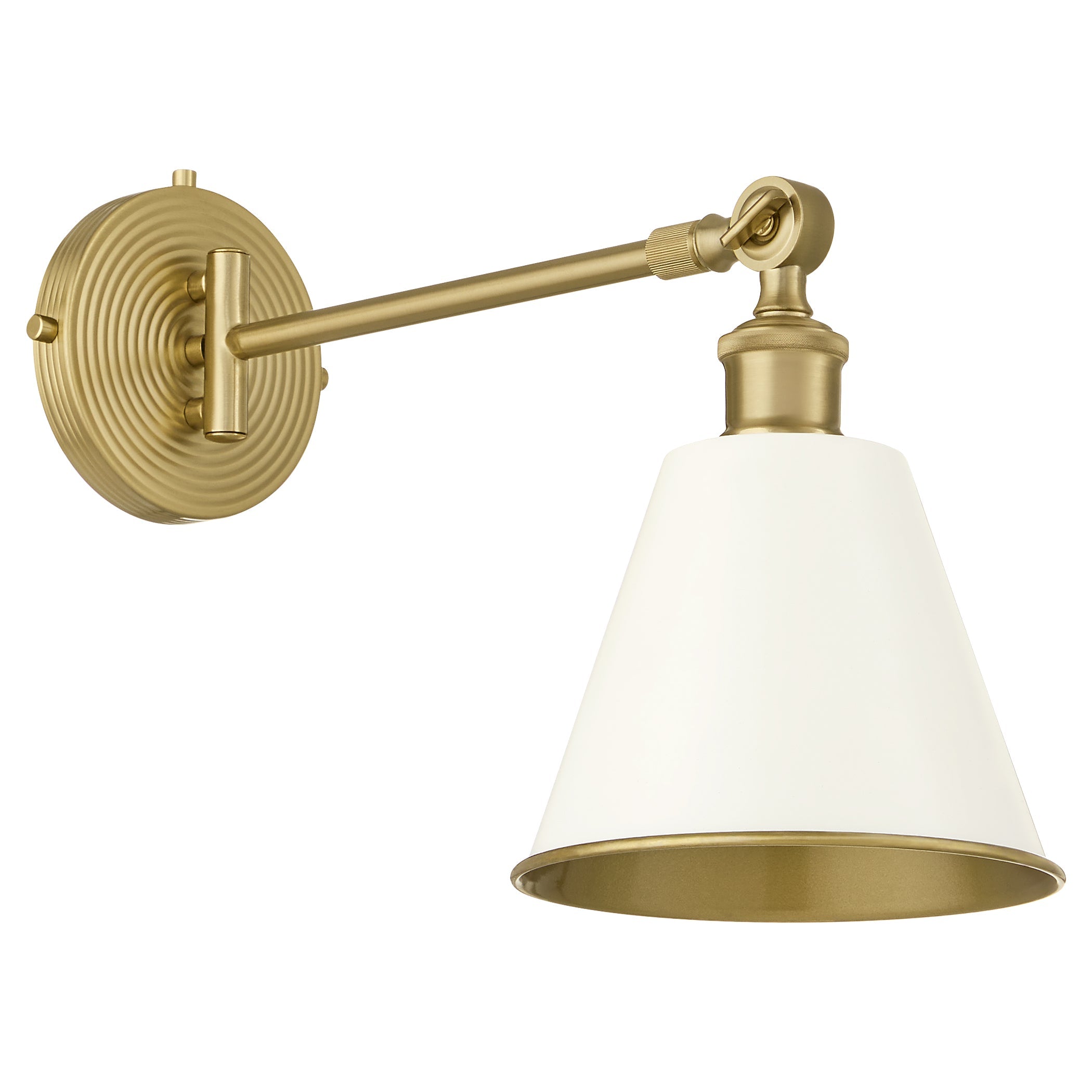 Quorum BAILEY 5320-1-0880 Sconce - Studio White Aged Brass