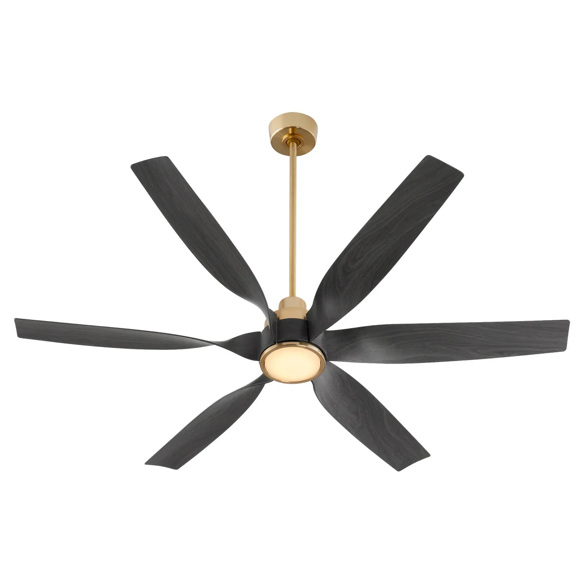 Quorum KIMBO 55606-80 Fan - Aged Brass