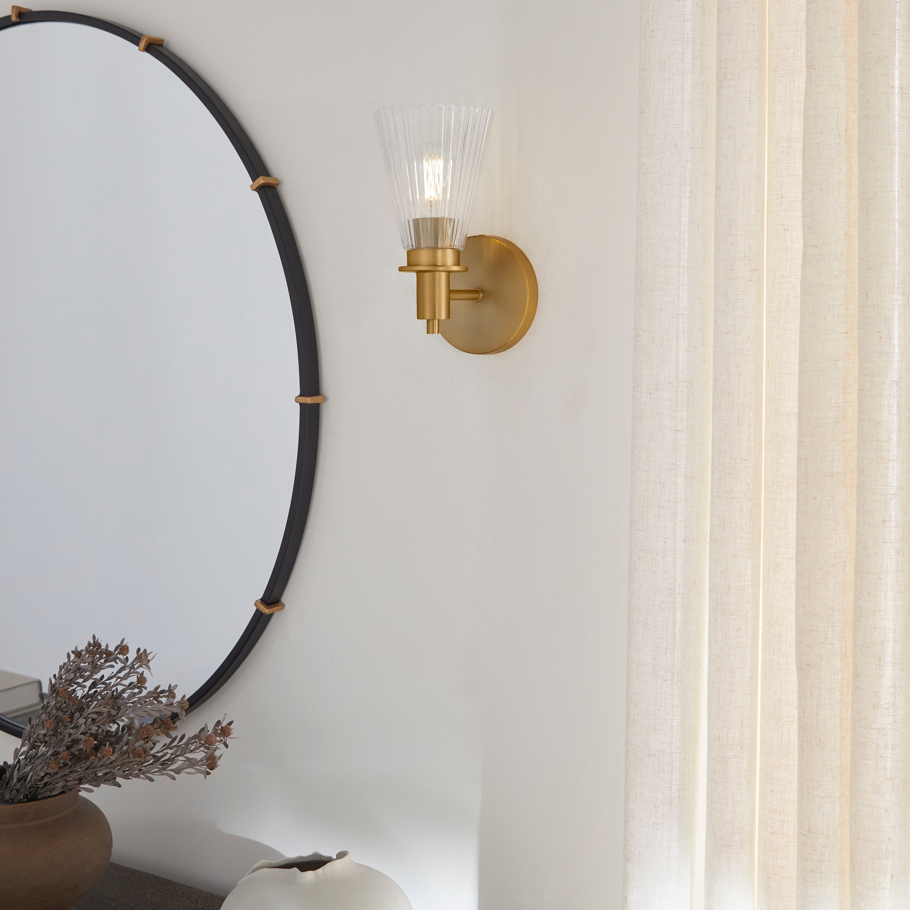 Quorum LAWTON 5803-1-47 Sconce - Brushed Brass