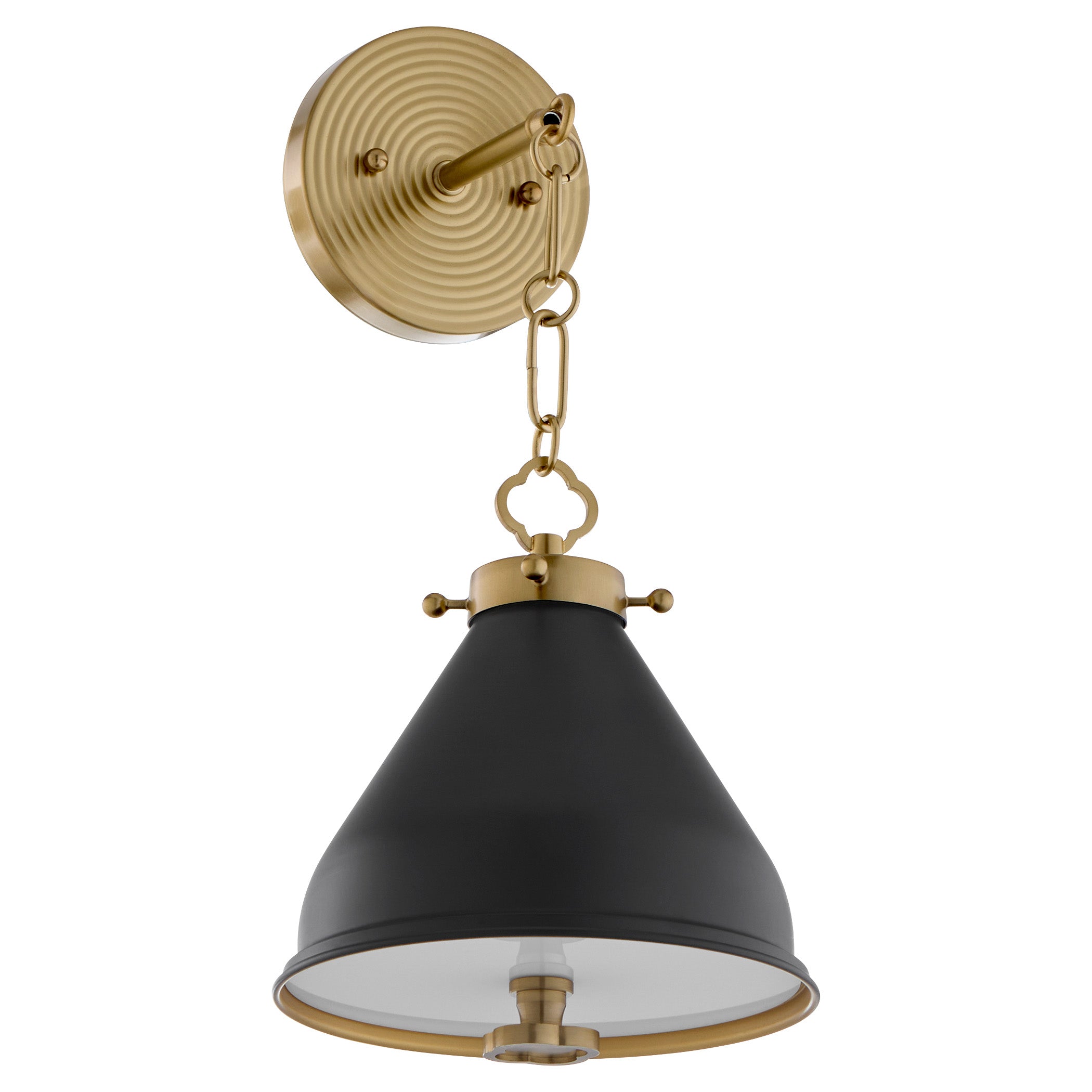Quorum BONNEL 5863-1-5980 Sconce - Matte Black Aged Brass