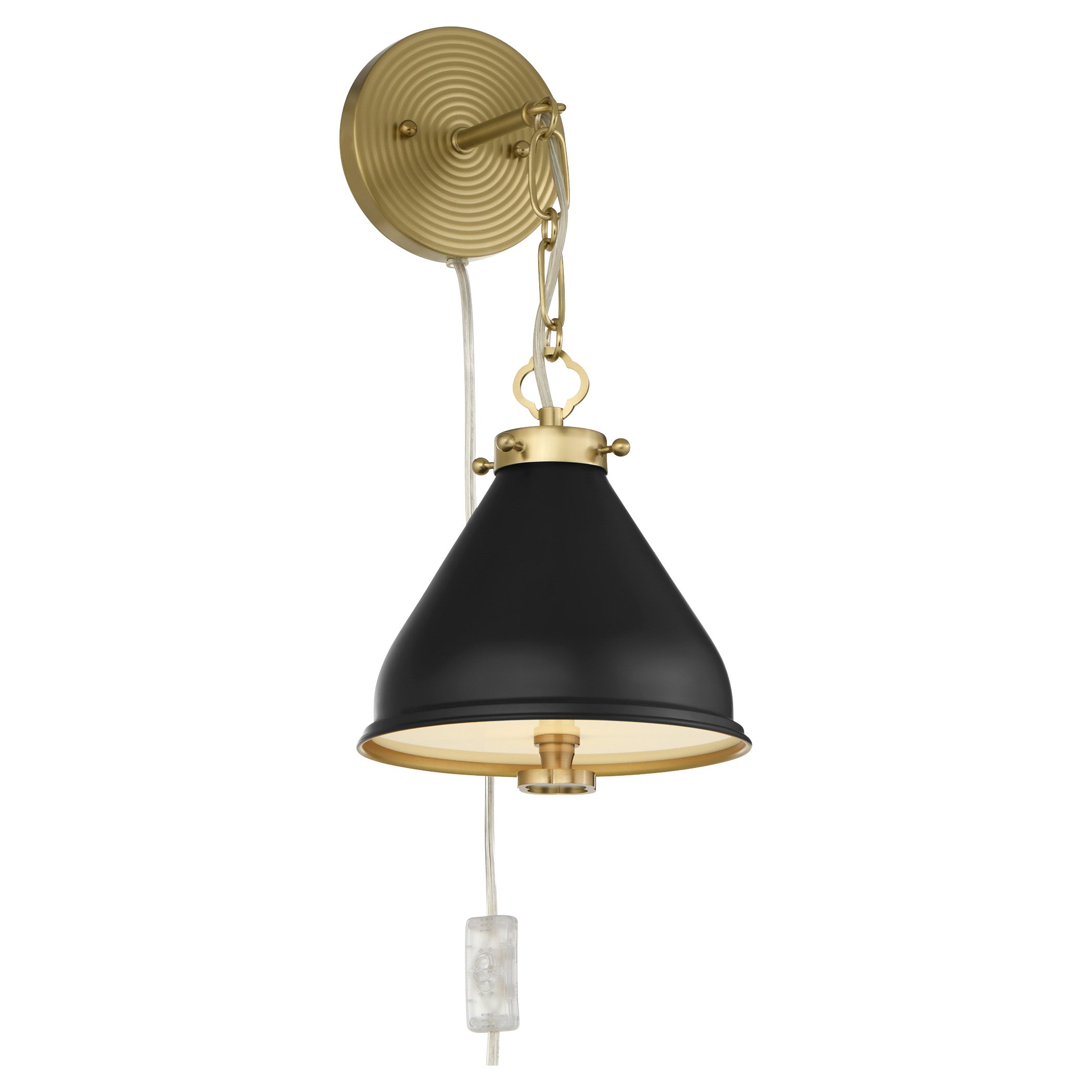 Quorum BONNEL 5863-1-5980 Sconce - Matte Black Aged Brass