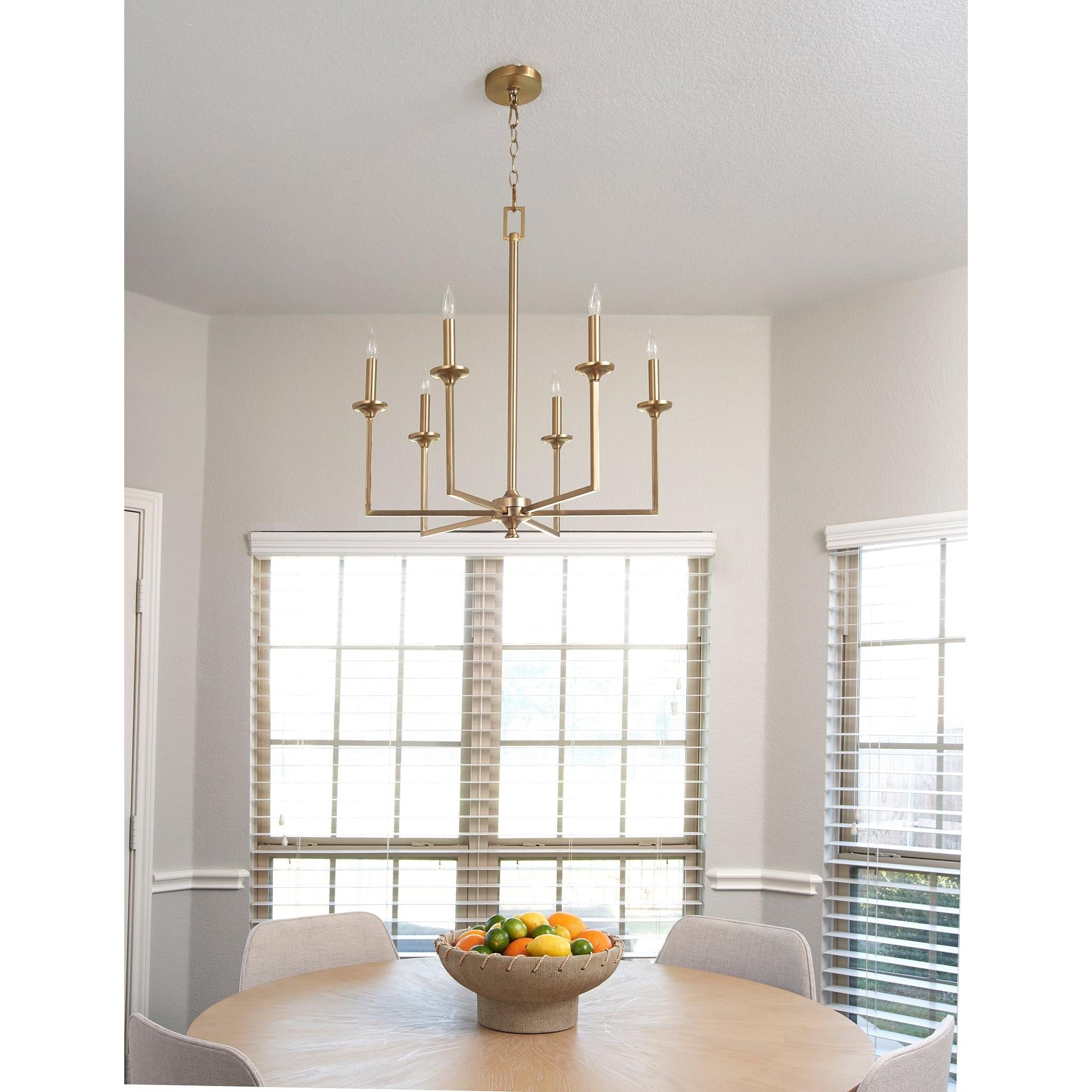 Quorum Eldorado 6005-6-80 Chandelier - Aged Brass