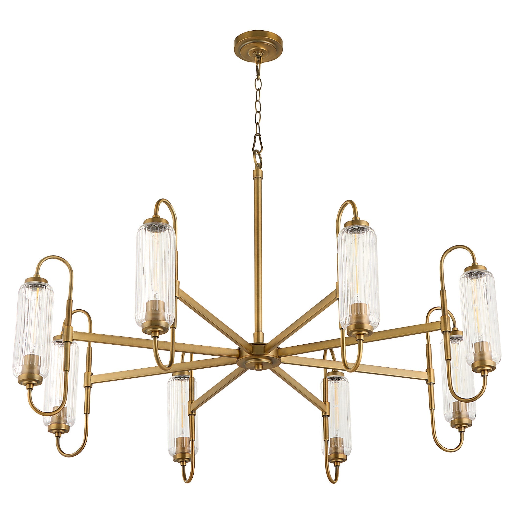 Quorum WHITMIRE 6015-8-47 Chandelier - Brushed Brass