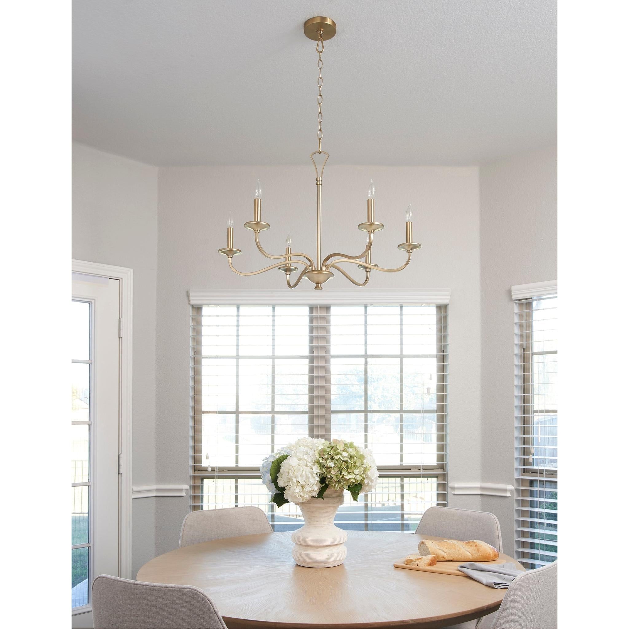 Quorum Maryse 6021-6-80 Chandelier - Aged Brass