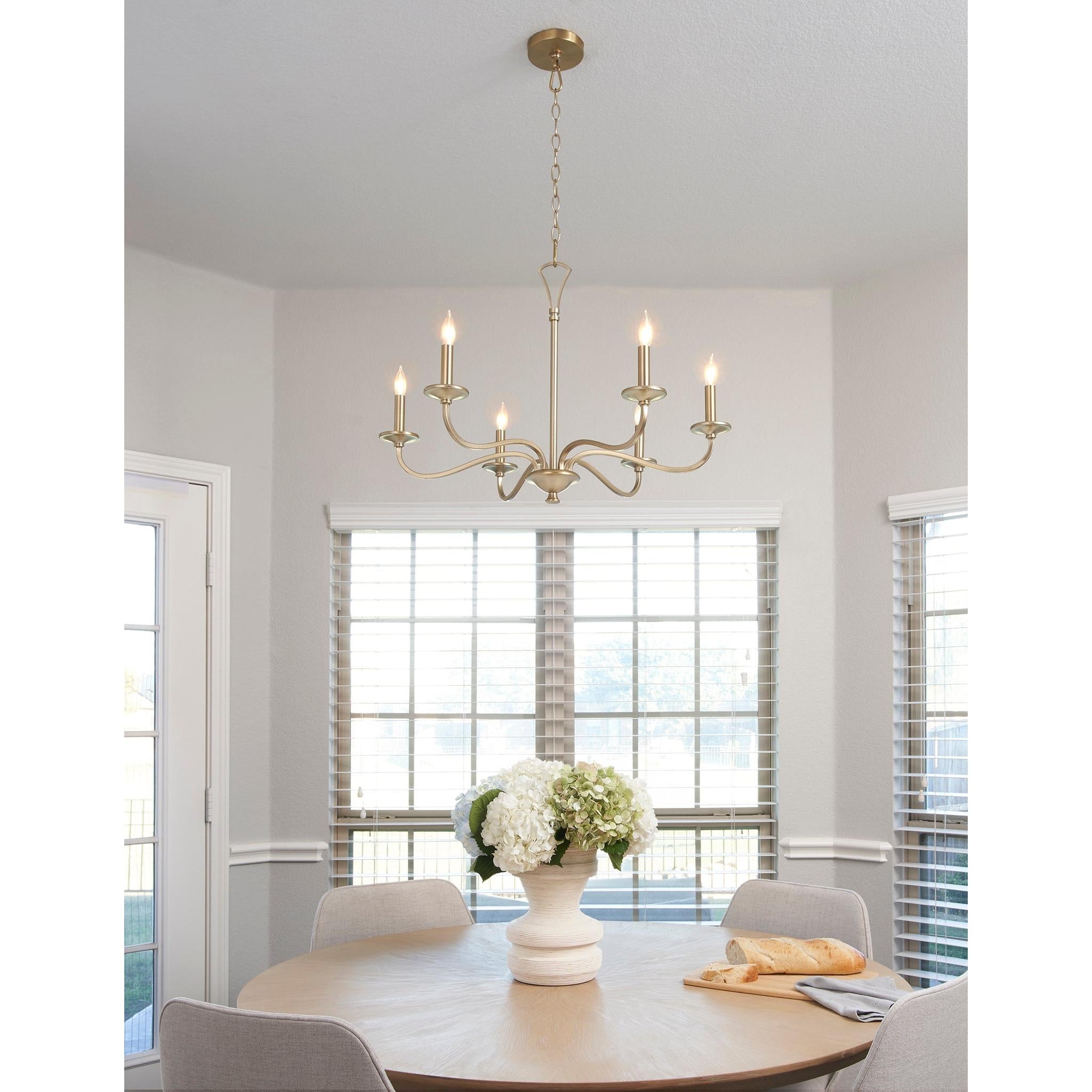 Quorum Maryse 6021-6-80 Chandelier - Aged Brass