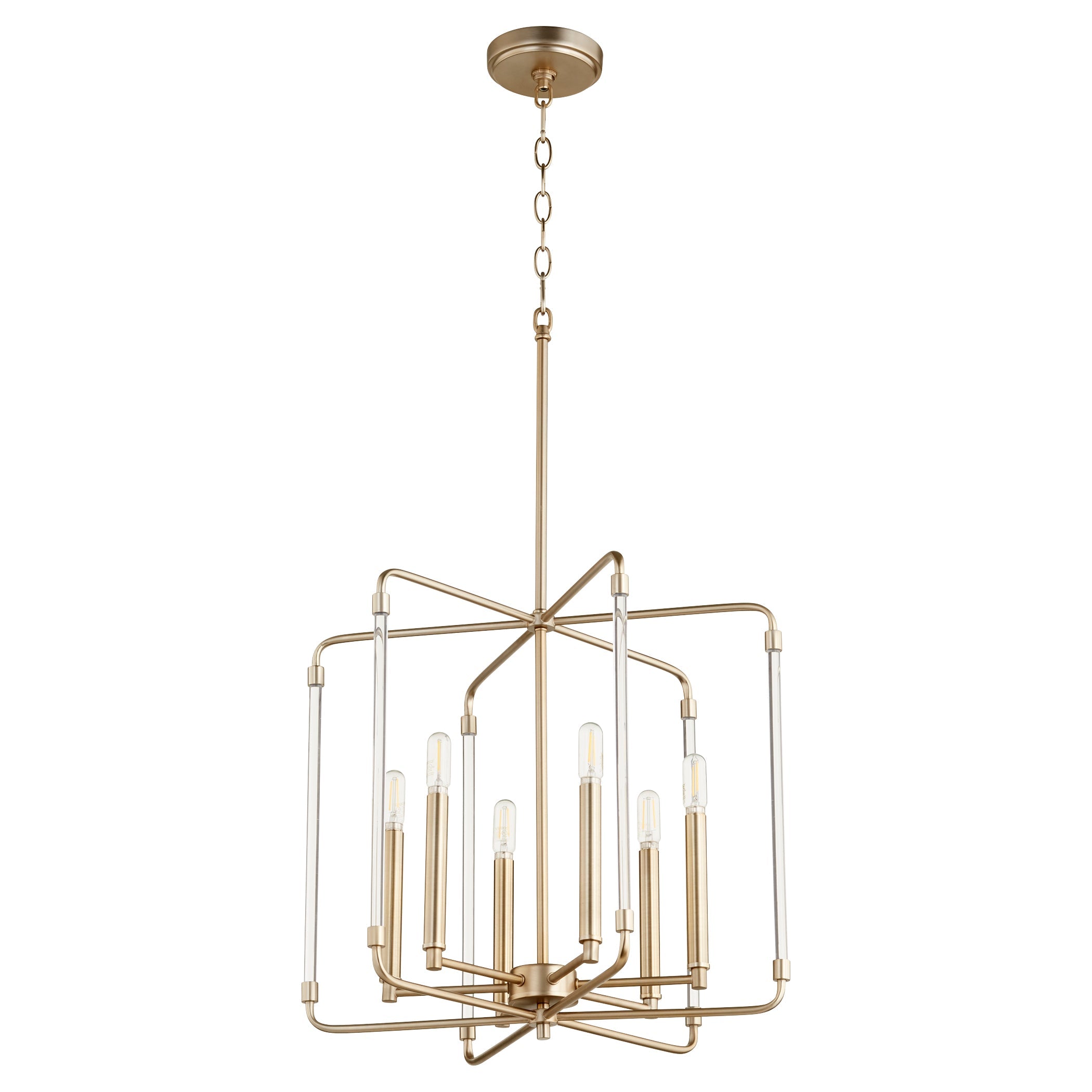 Quorum Optic 6114-6-80 Pendant - Aged Brass