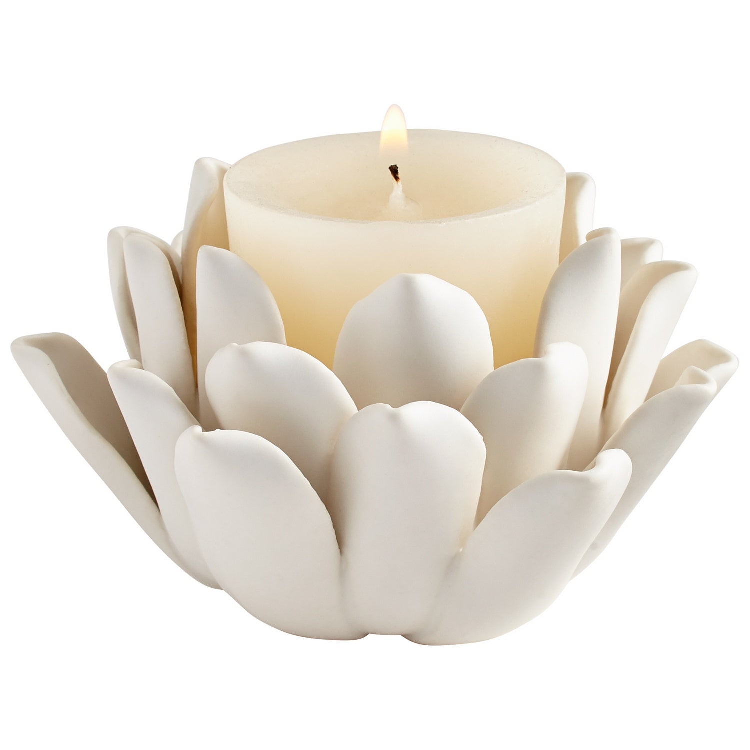 Cyan Design 06870 Dahlia Candleholder - Matte White