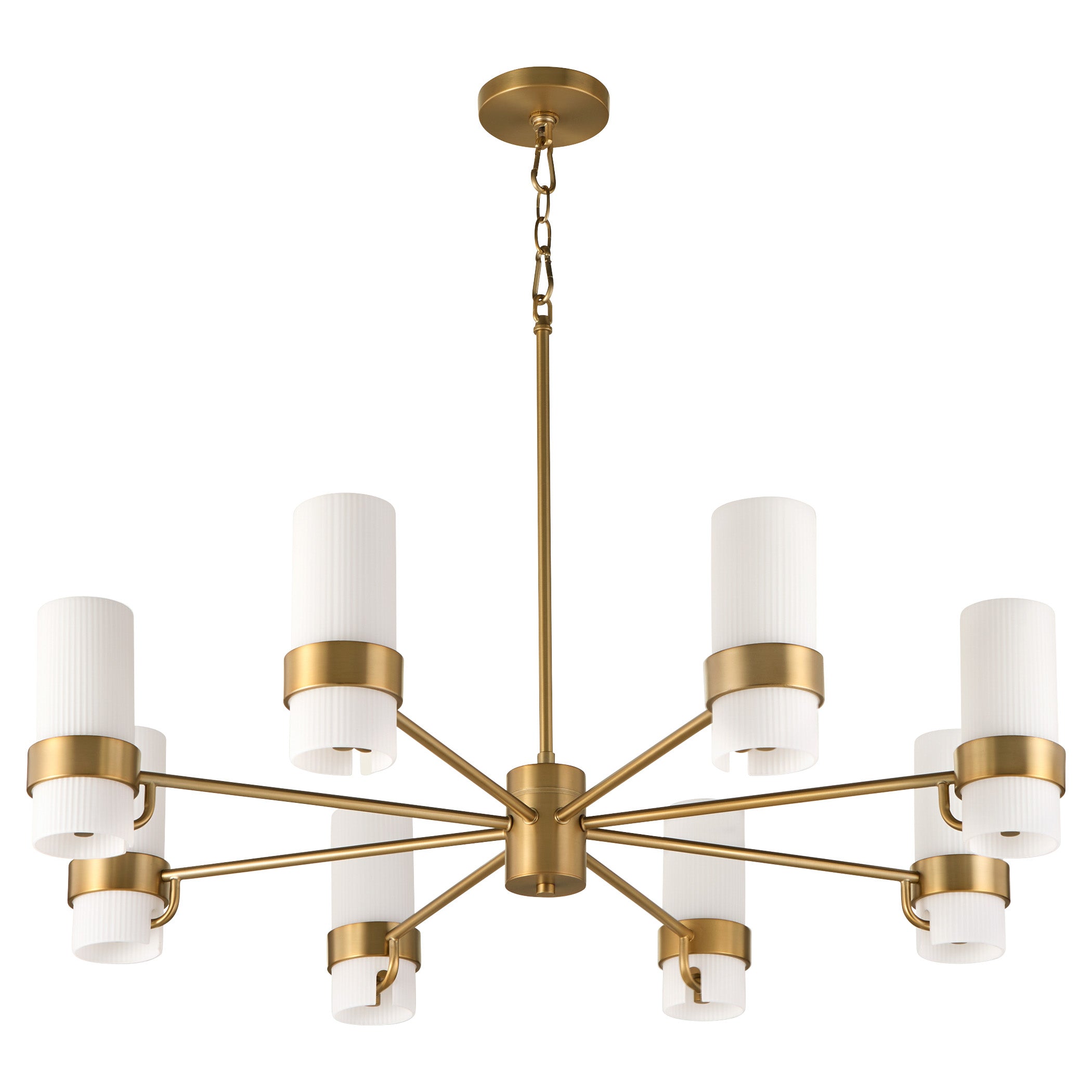 Quorum SOJOURN 6169-8-47 Chandelier - Brushed Brass
